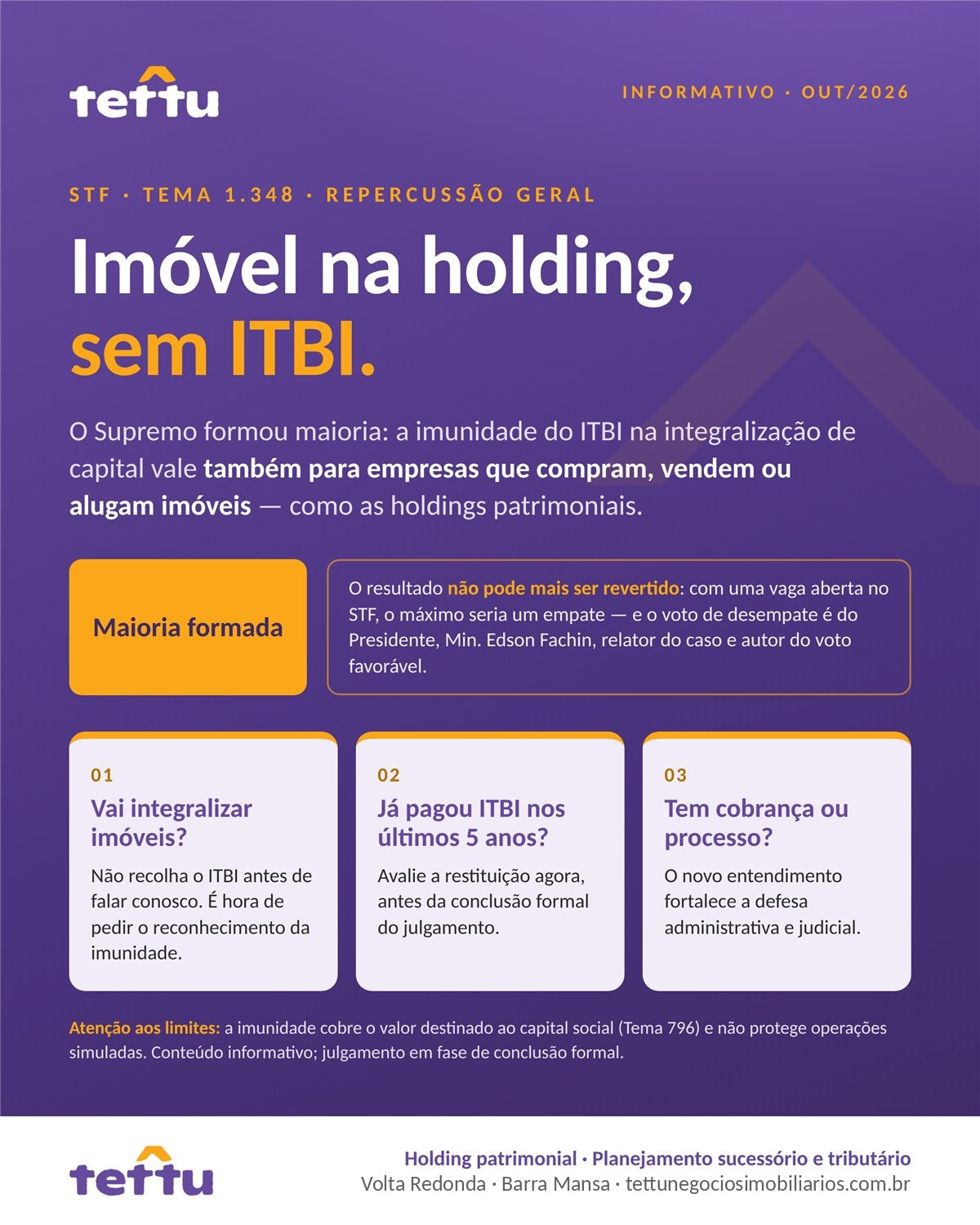 ITBI na holding – Tema 1.348 do STF