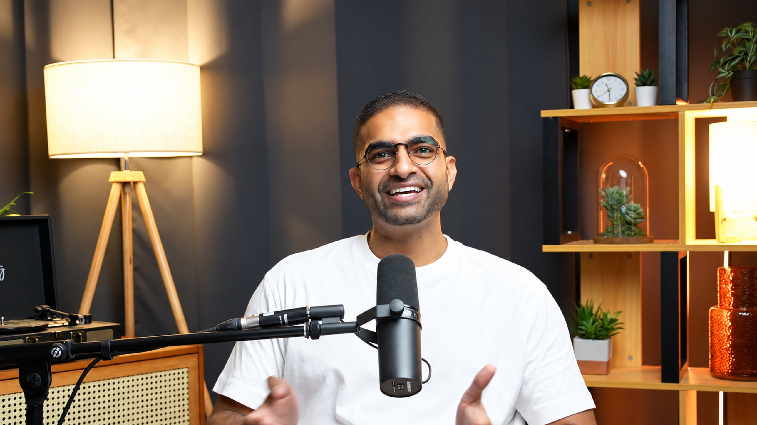 No Highs without Lows podcast recording in the studio