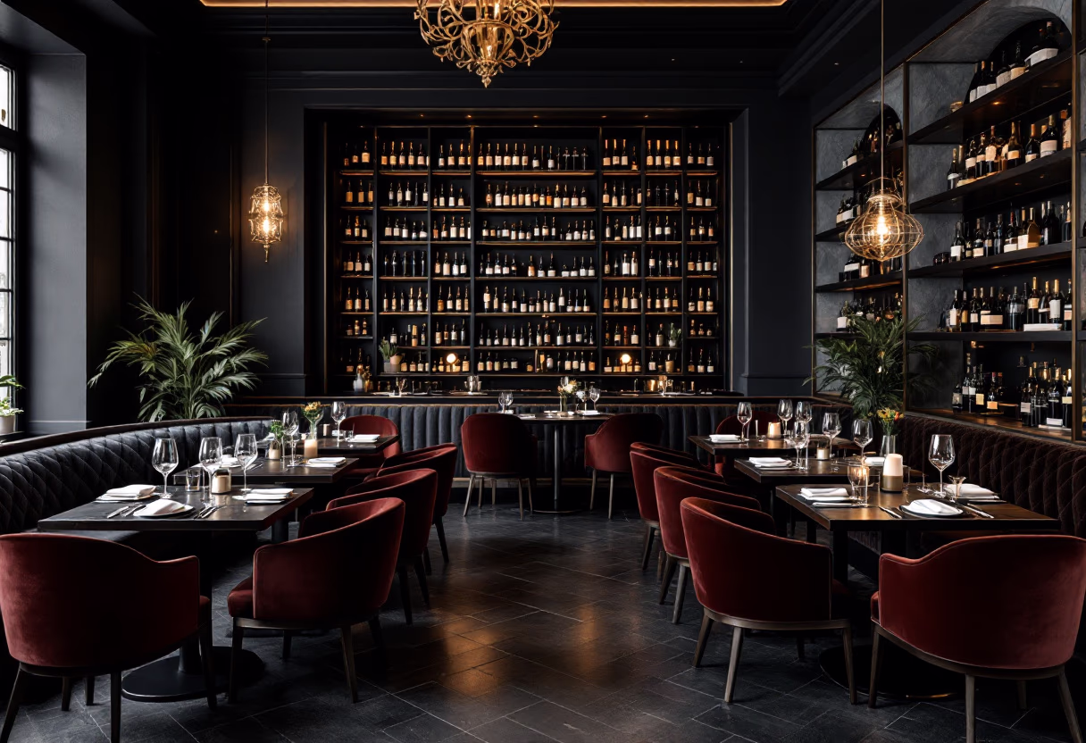 image of cozy restaurant interior (for an italian restaurant)