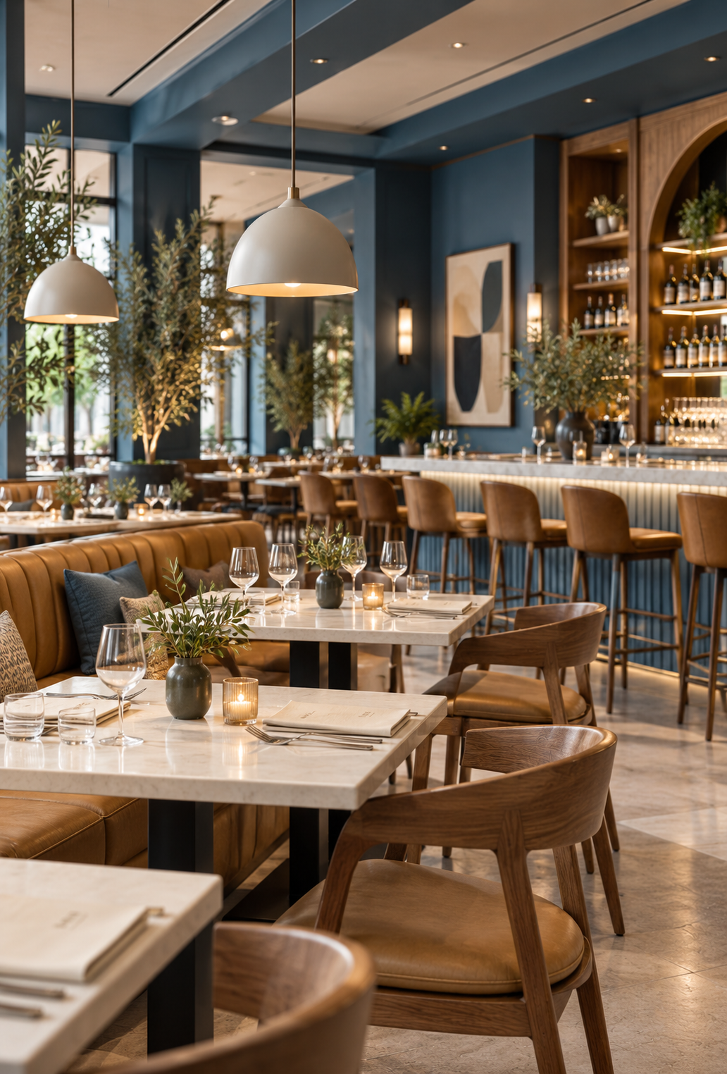[background image] image of restaurant exterior at night (for a fine dining restaurant)