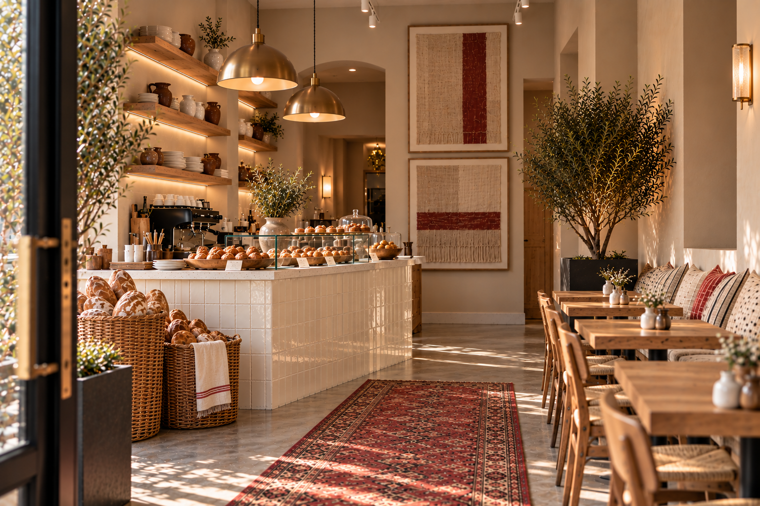 image of cozy restaurant interior (for an italian restaurant)