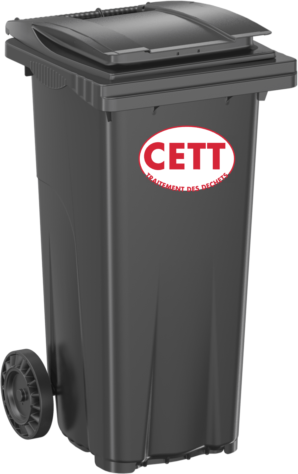 Conteneur SULO Citybac de 120 litres avec le logo CETT