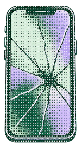 Broken phone, with Nimlie sales data saved and restored on a new device