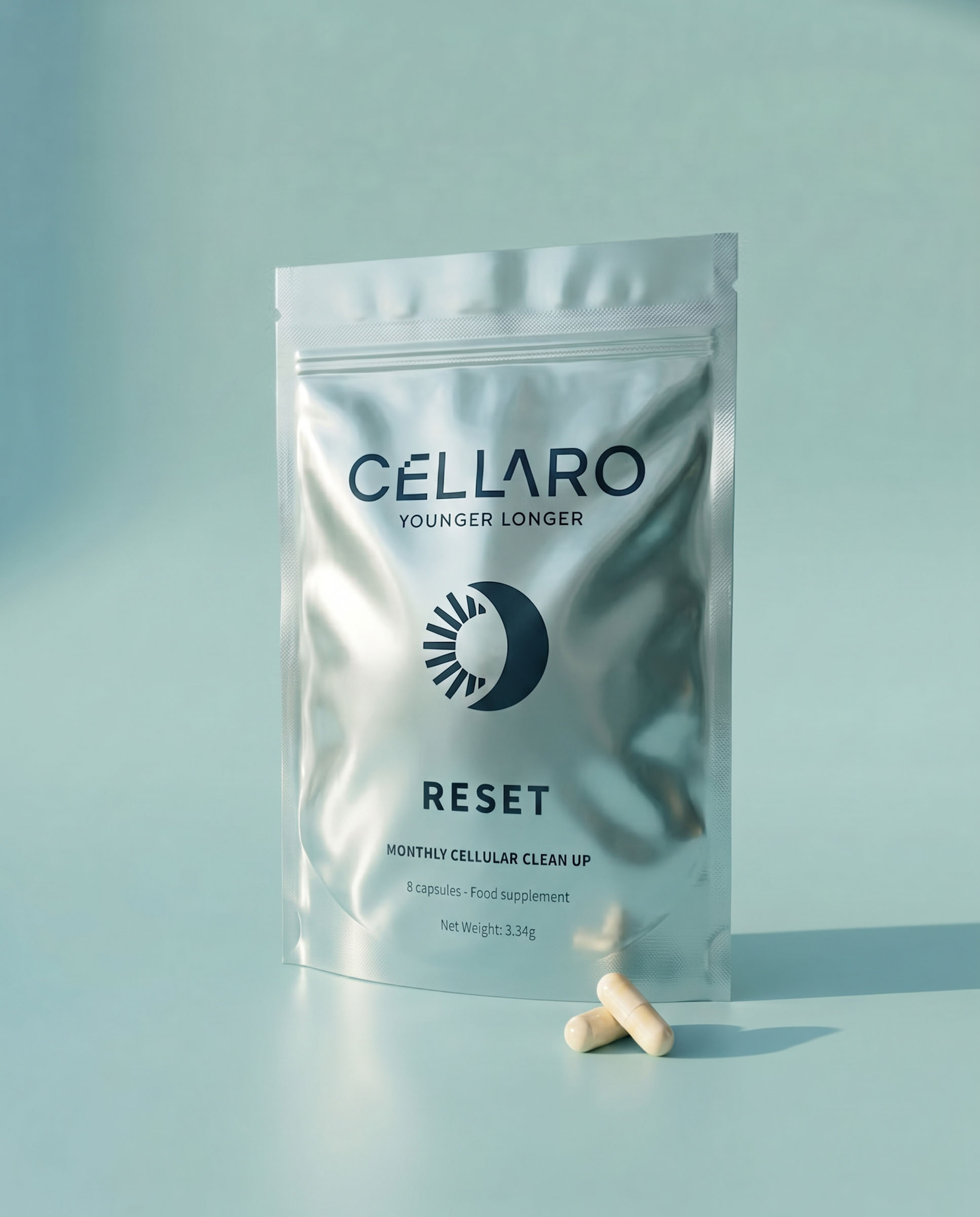 Cellaro Reset pouch with capsules