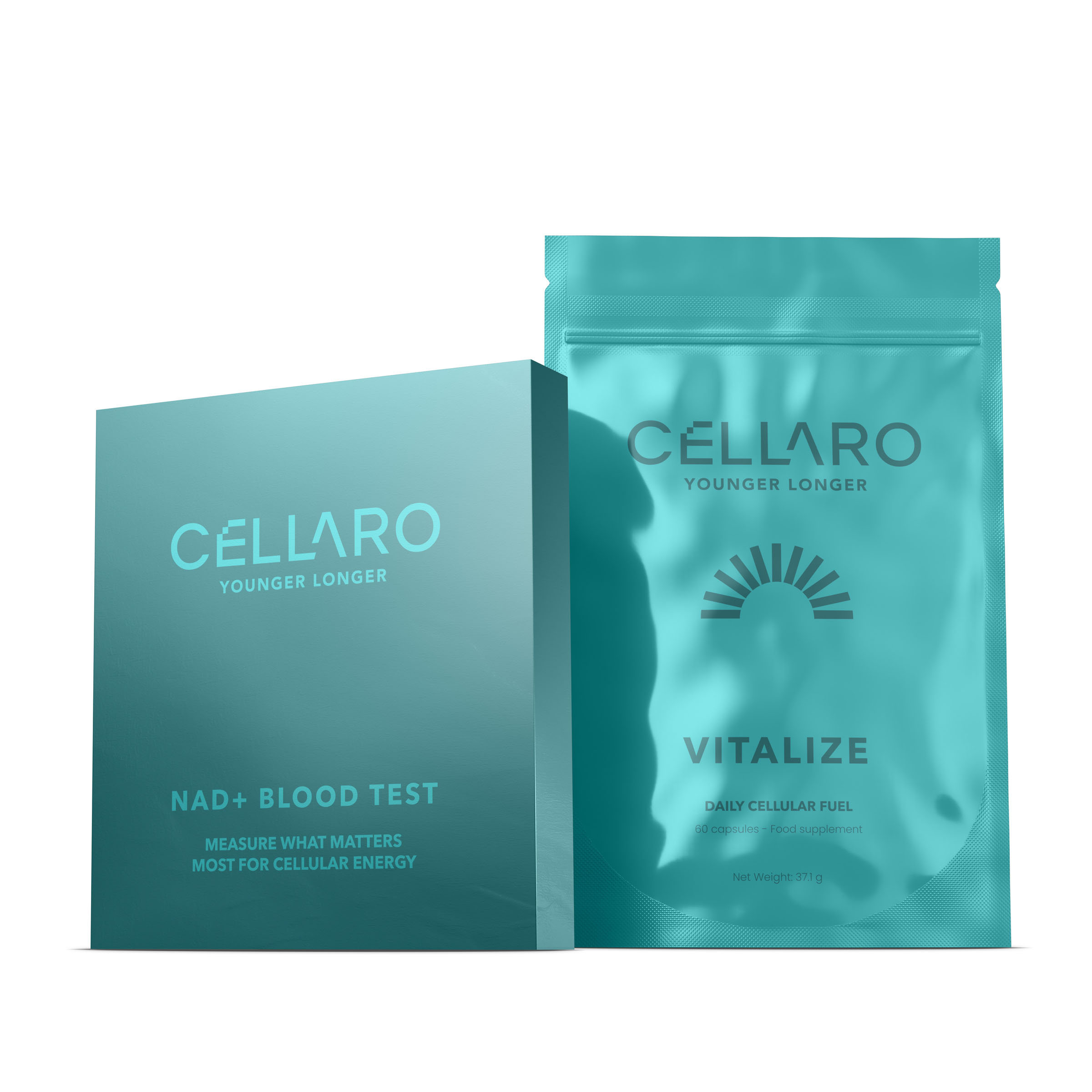 Cellaro Vitalize pouch with test box