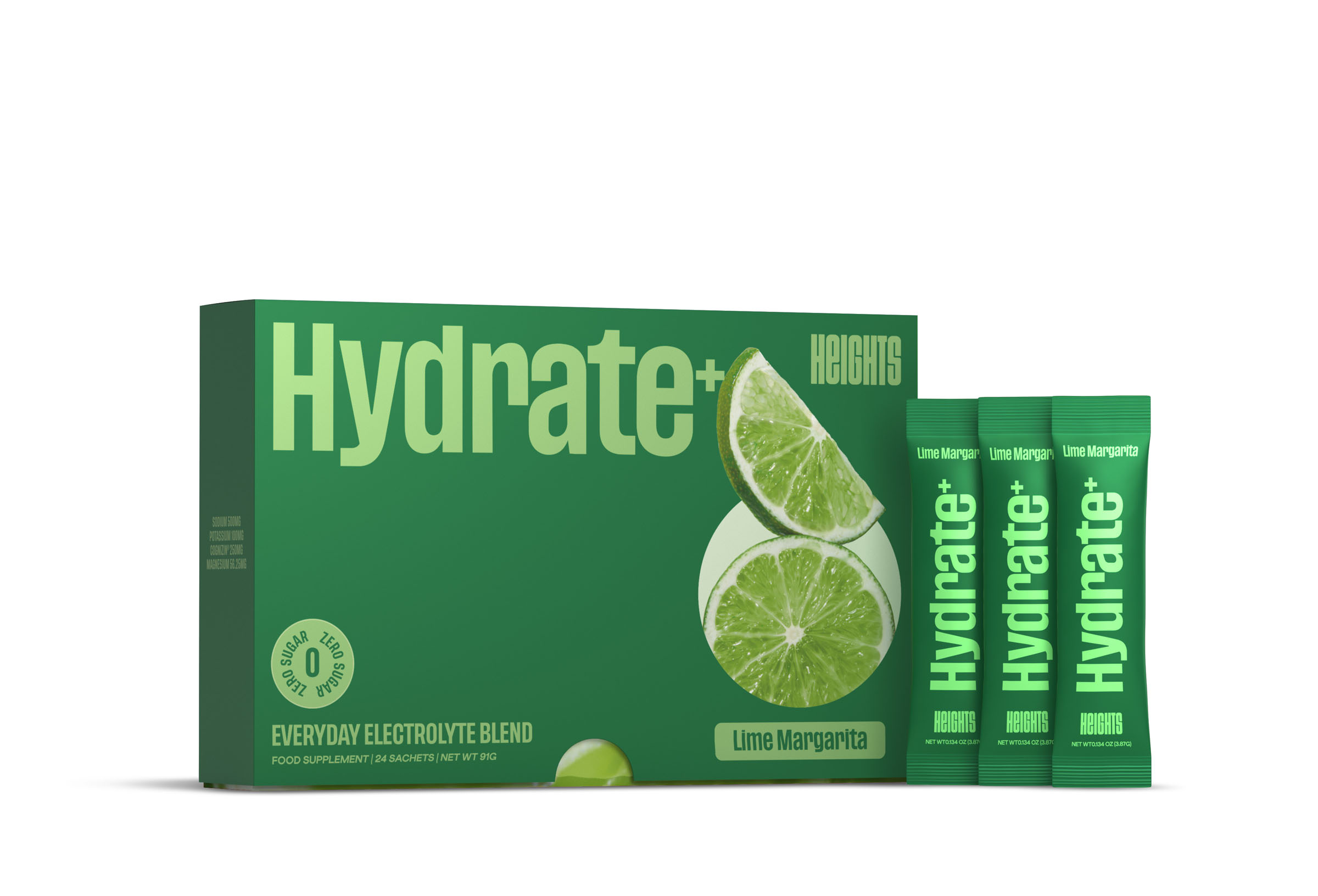 Heights Hydrate Plus lime carton