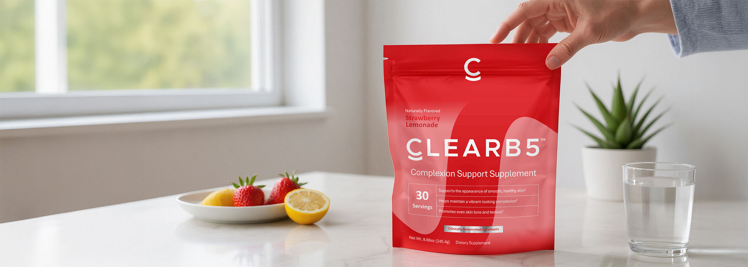 ClearB5 pouch in a kitchen setting
