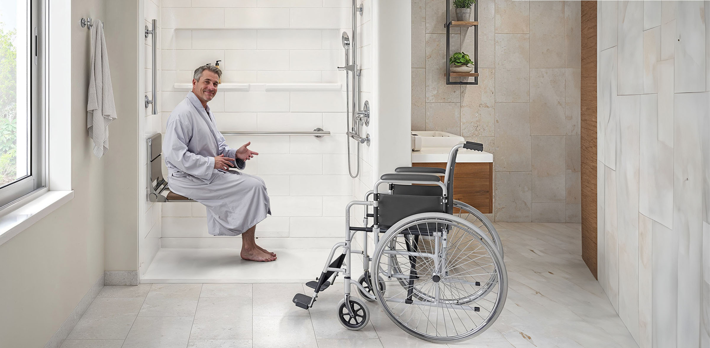 Holt accessible shower man, 3D product composite by 35milimetre