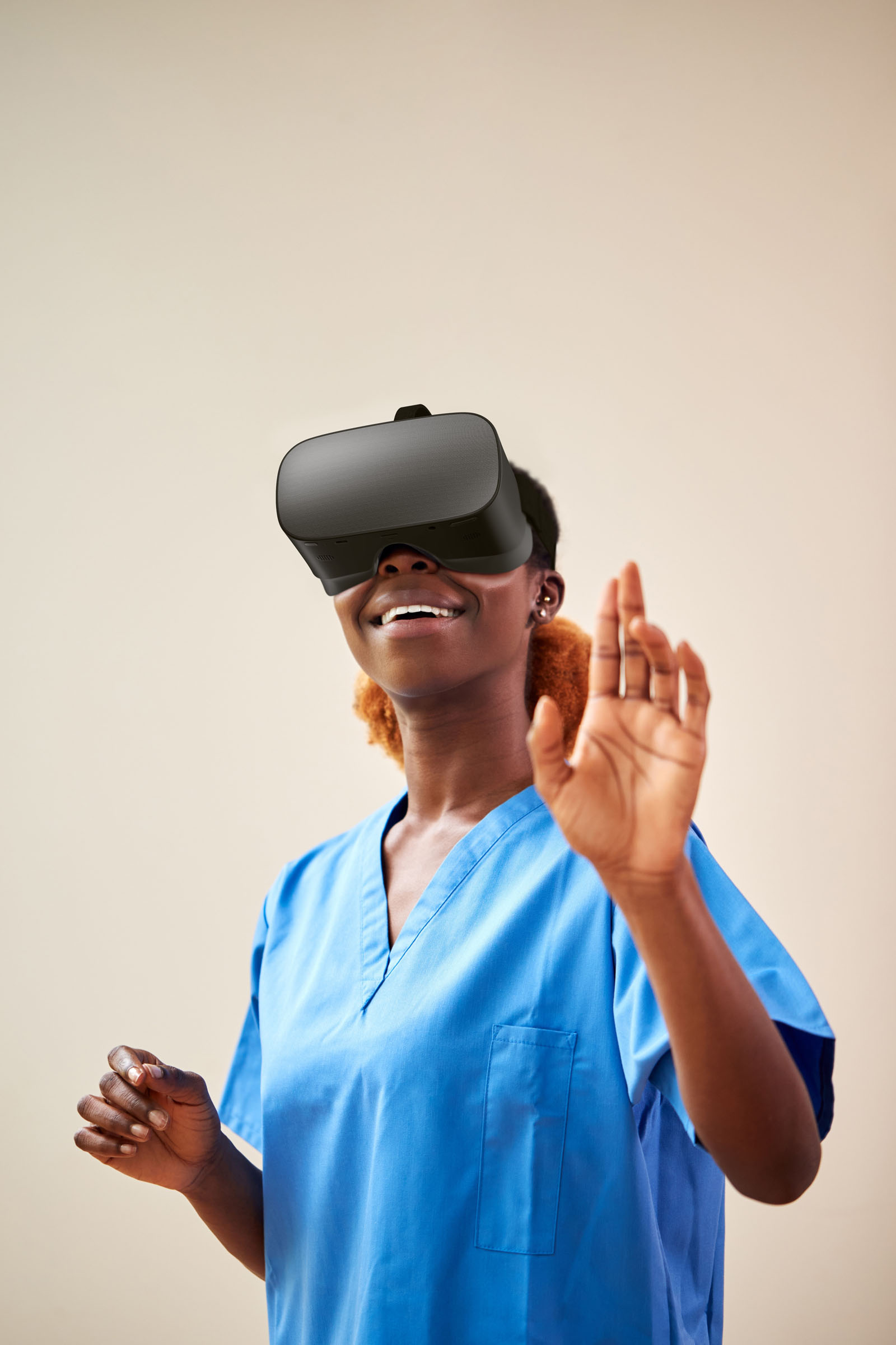 Pico VR headset nurse, 3D product composite by 35milimetre