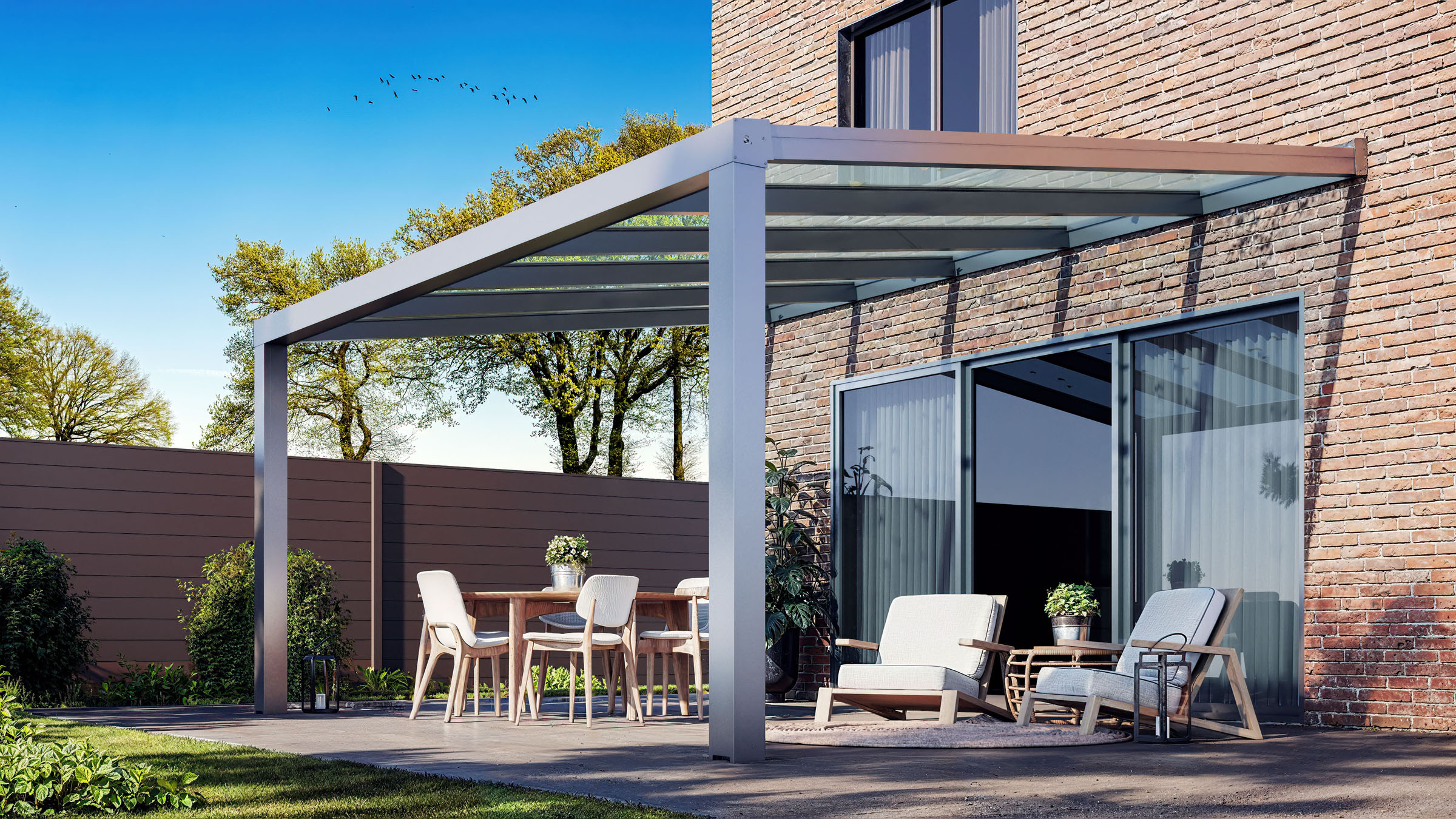 Sun paradise patio canopy daylight, 3D product composite by 35milimetre