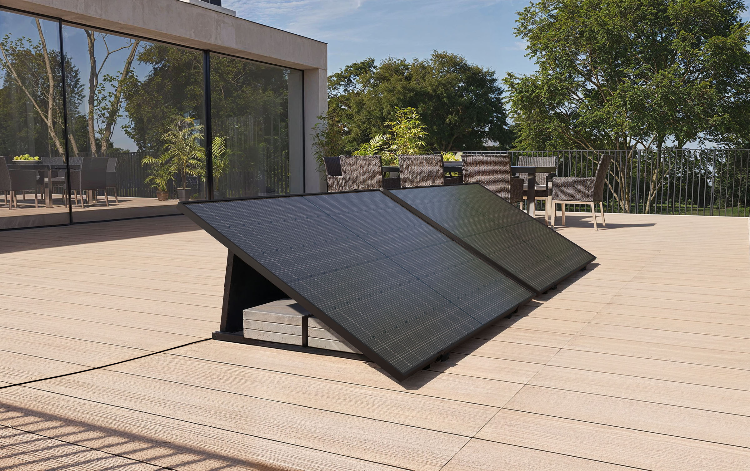 One step solar polaris terrace, 3D render by 35milimetre