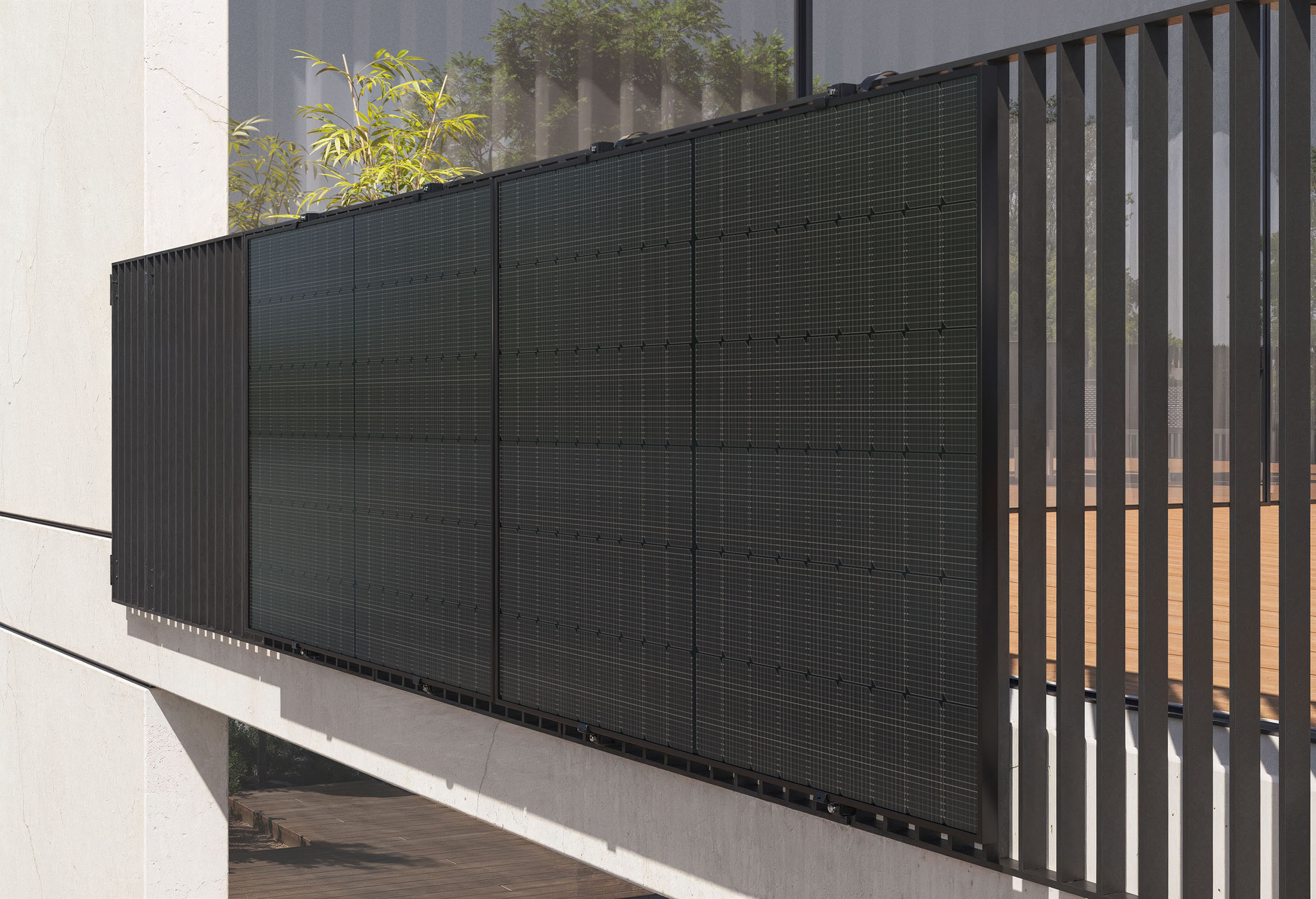 One step solar draco balcony, 3D render by 35milimetre