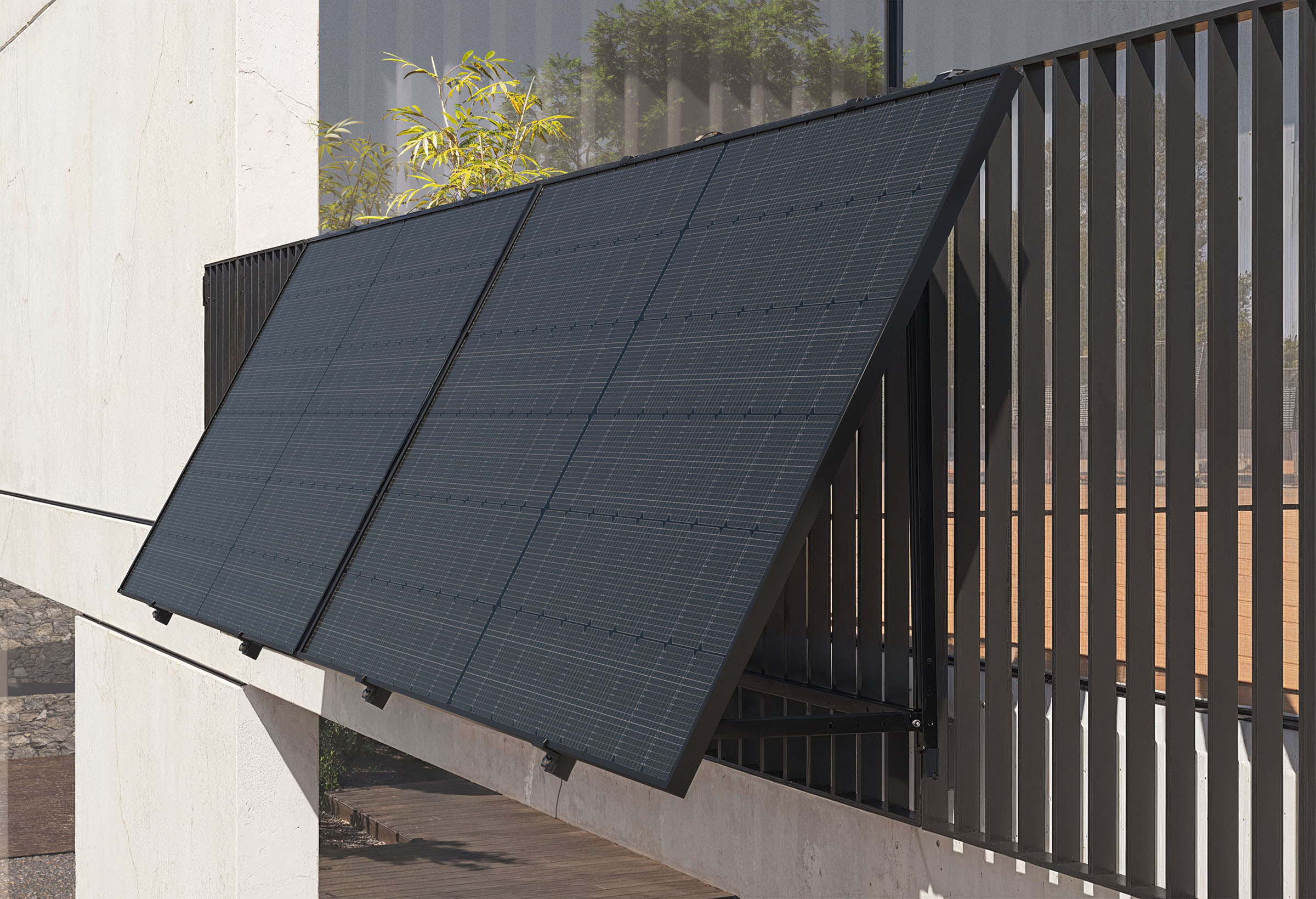 One step solar orion balcony, 3D render by 35milimetre