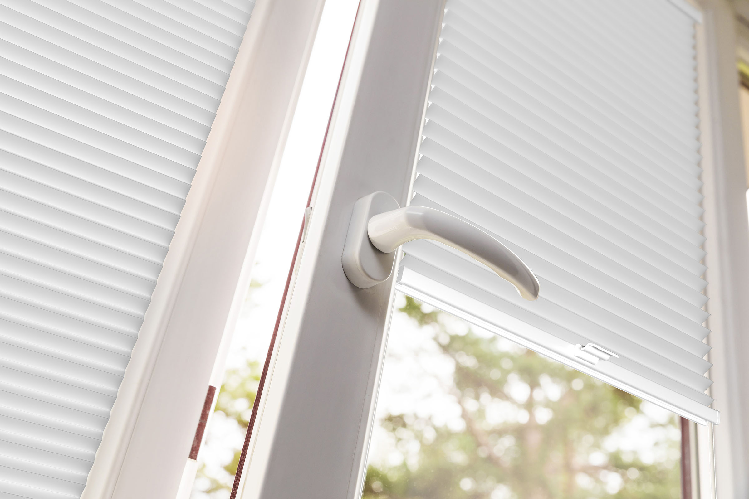Window blinds handle closeup, 3D render by 35milimetre