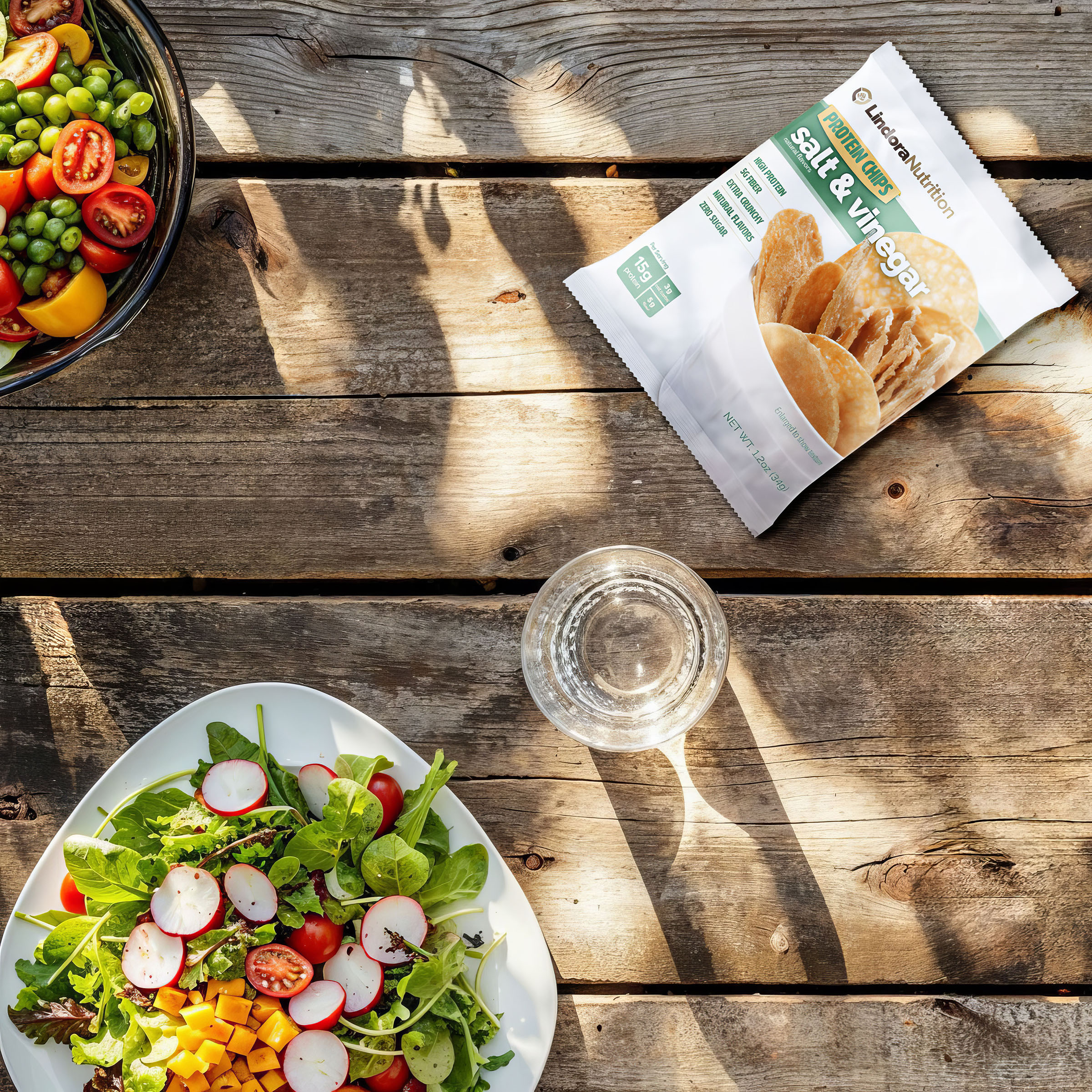 Lifepro salt vinegar chips picnic, AI-generated image by 35milimetre