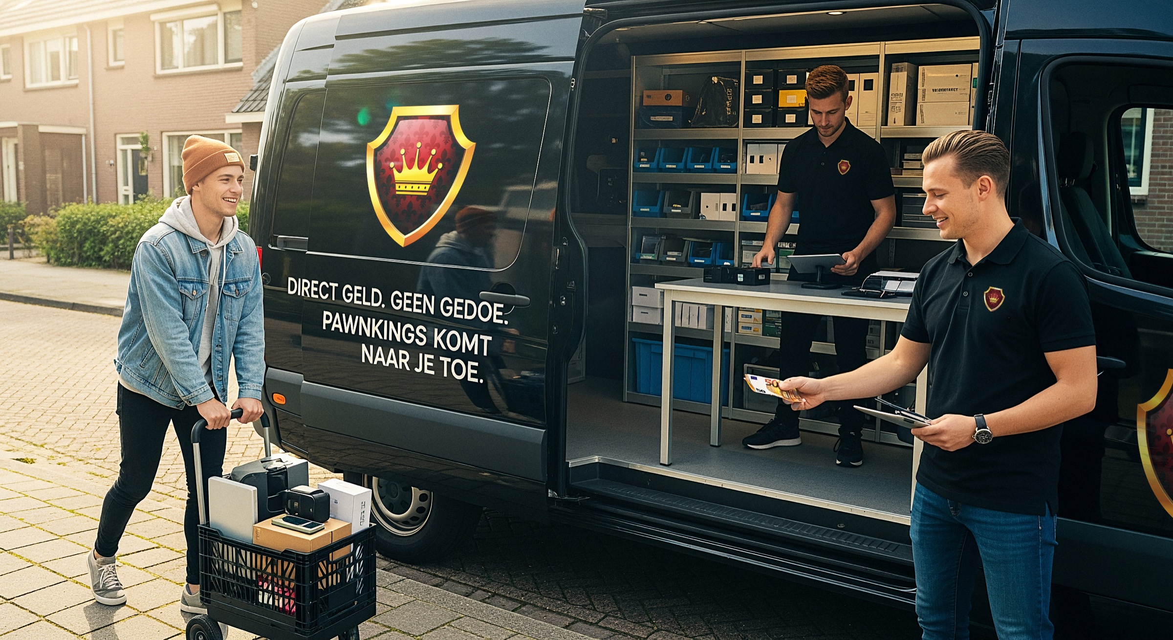 Pawnbroker mobile service van, AI-generated image by 35milimetre