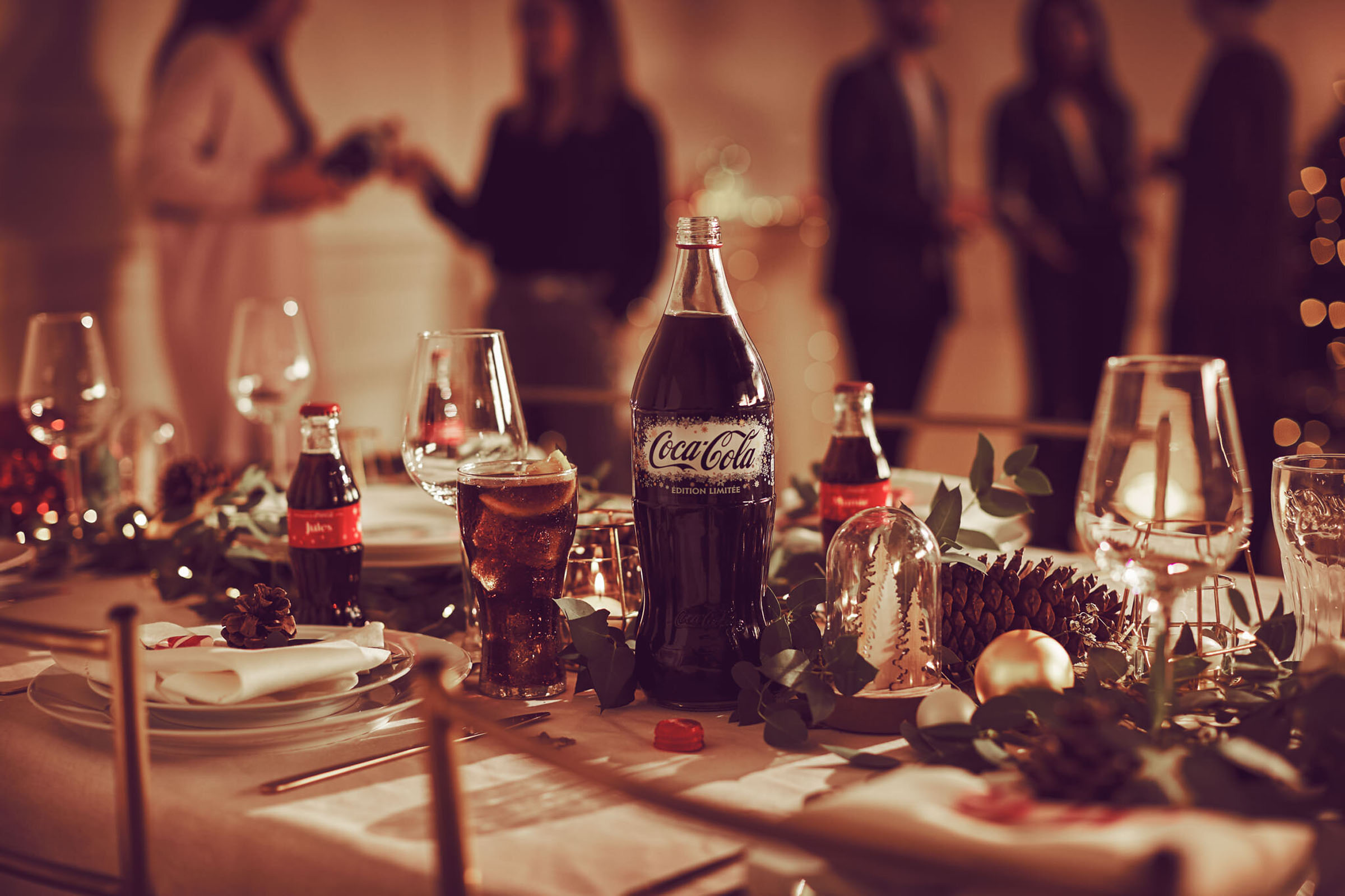 Coca cola dinner table, beverage visual by 35milimetre