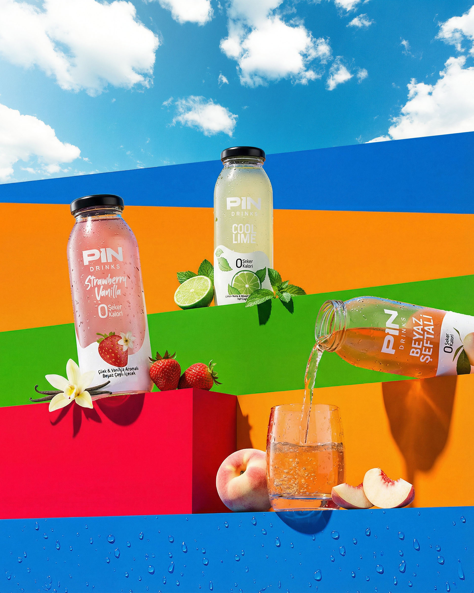 Pin bottle lineup pour, beverage visual by 35milimetre