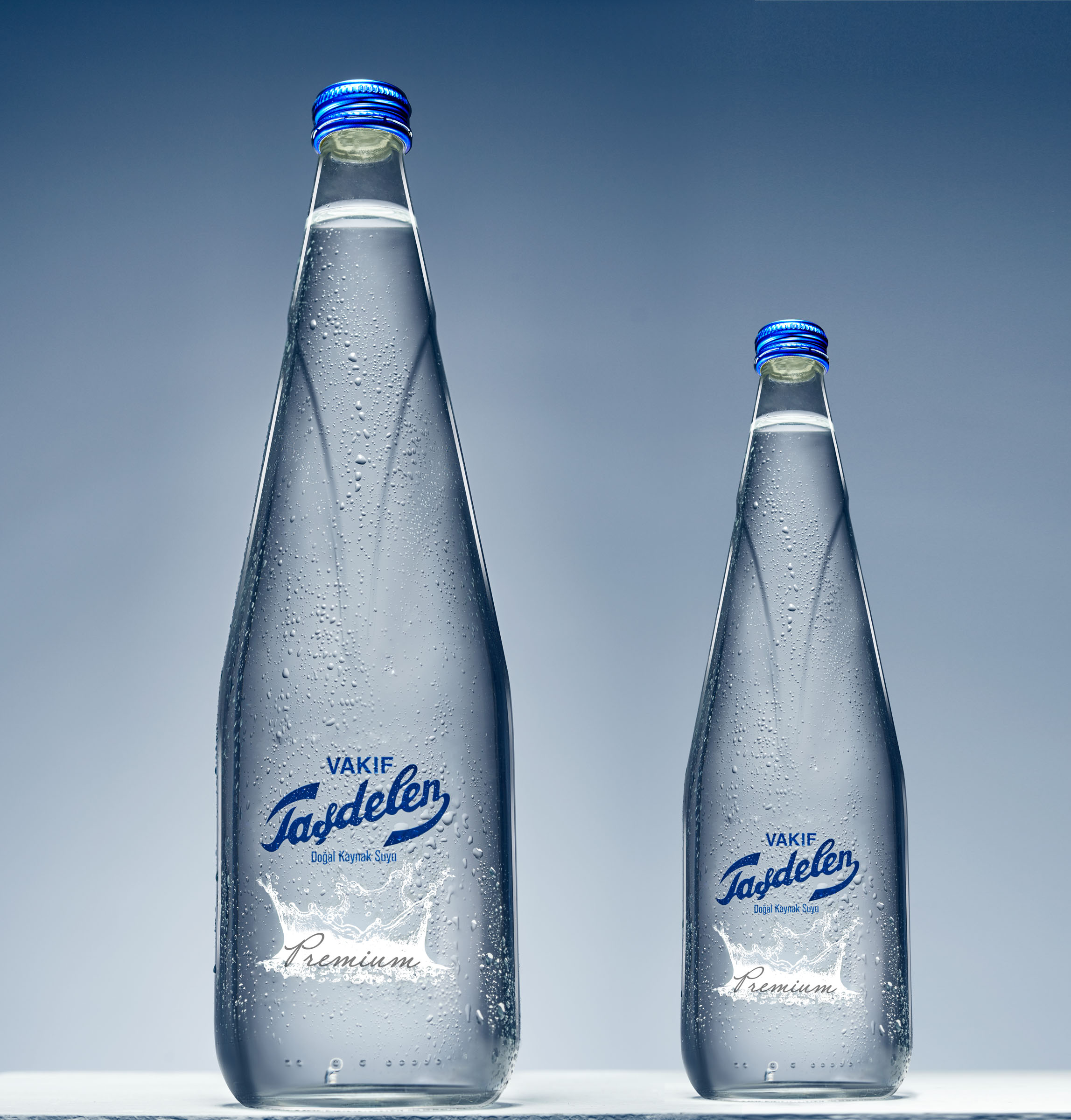 Tasdelen water bottle pair, beverage visual by 35milimetre
