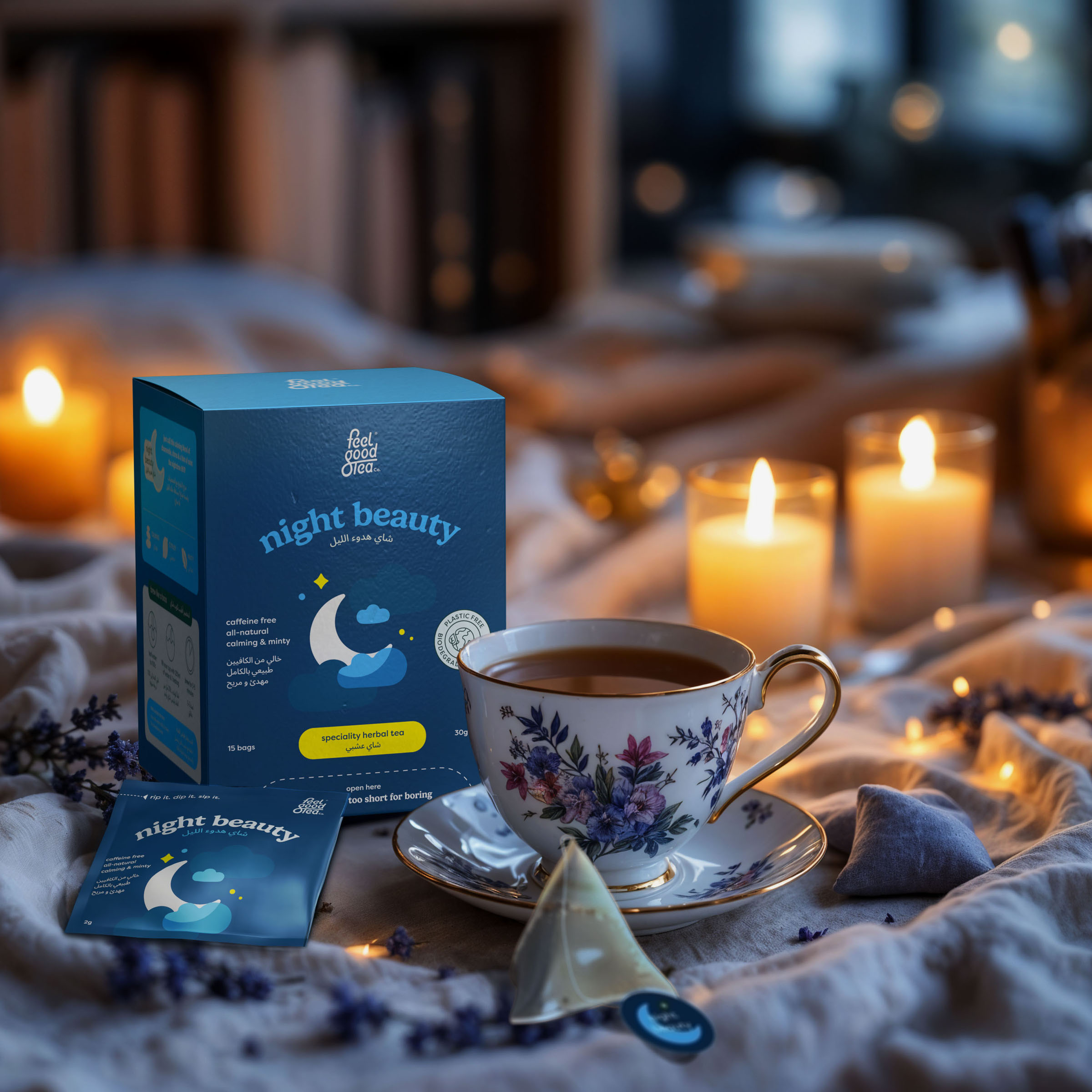 Tea night beauty candlelight, beverage visual by 35milimetre