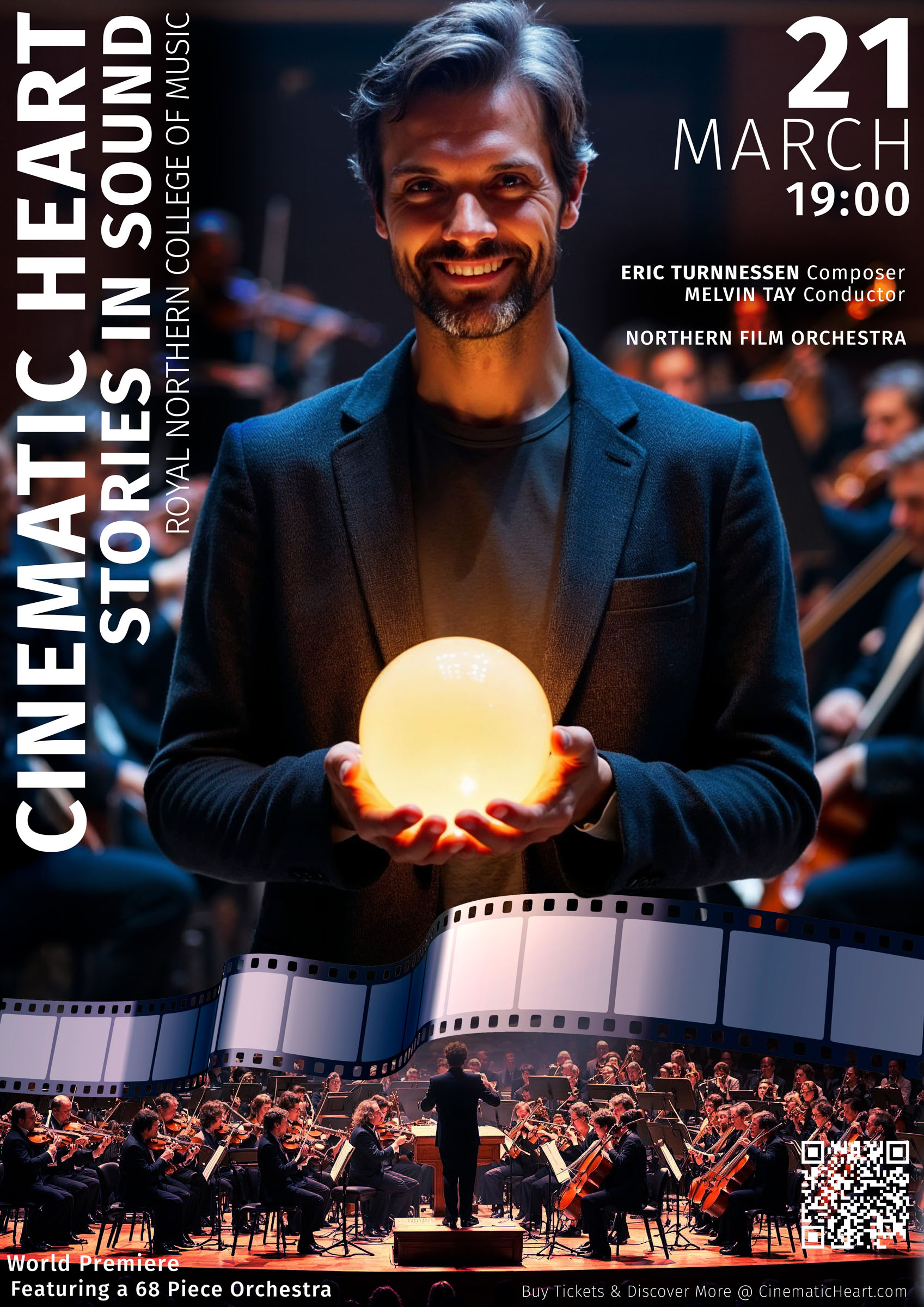 Cinematic heart concert poster, photo composite by 35milimetre