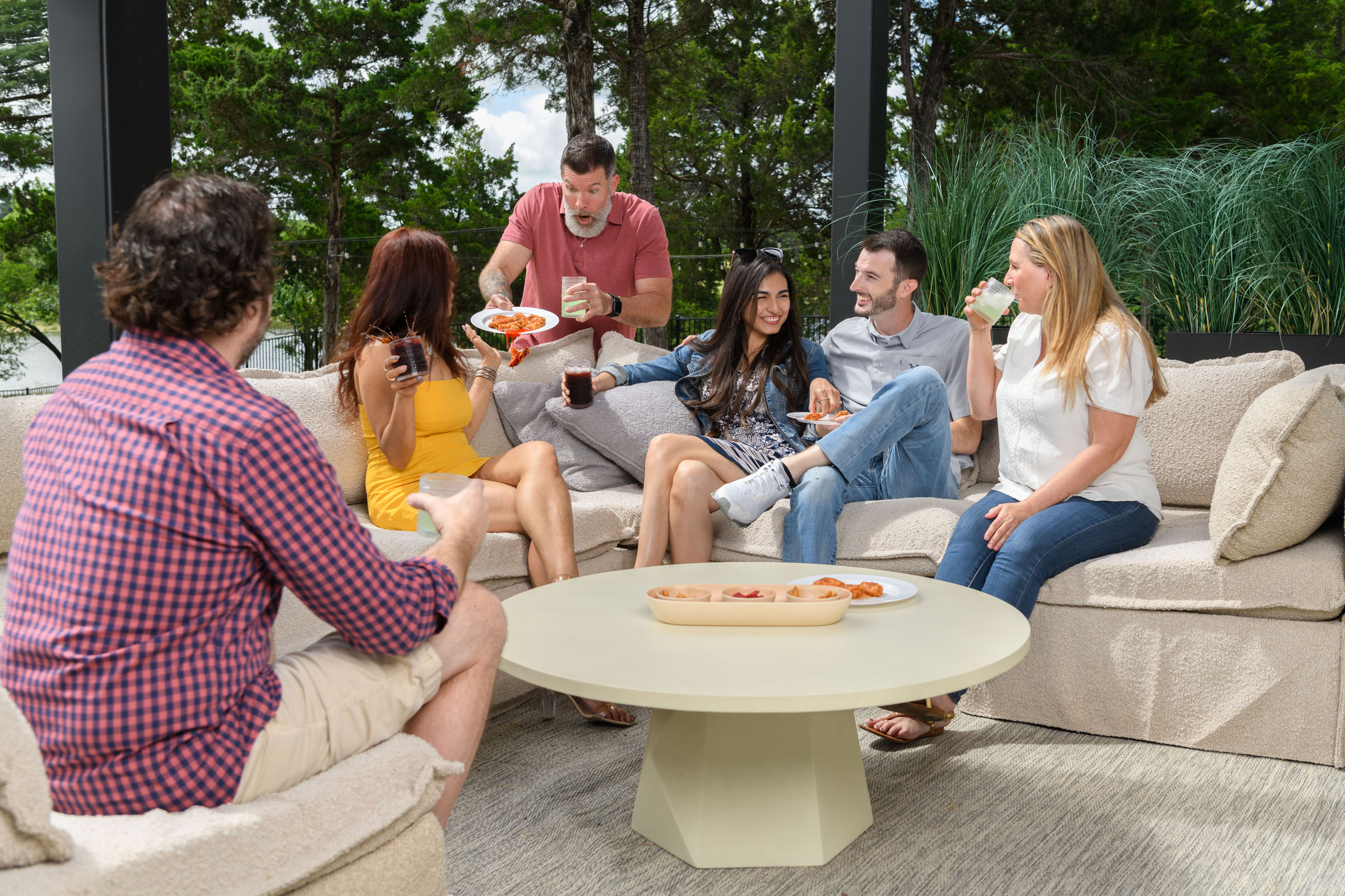 Home lifestyle patio pizza, photo composite by 35milimetre