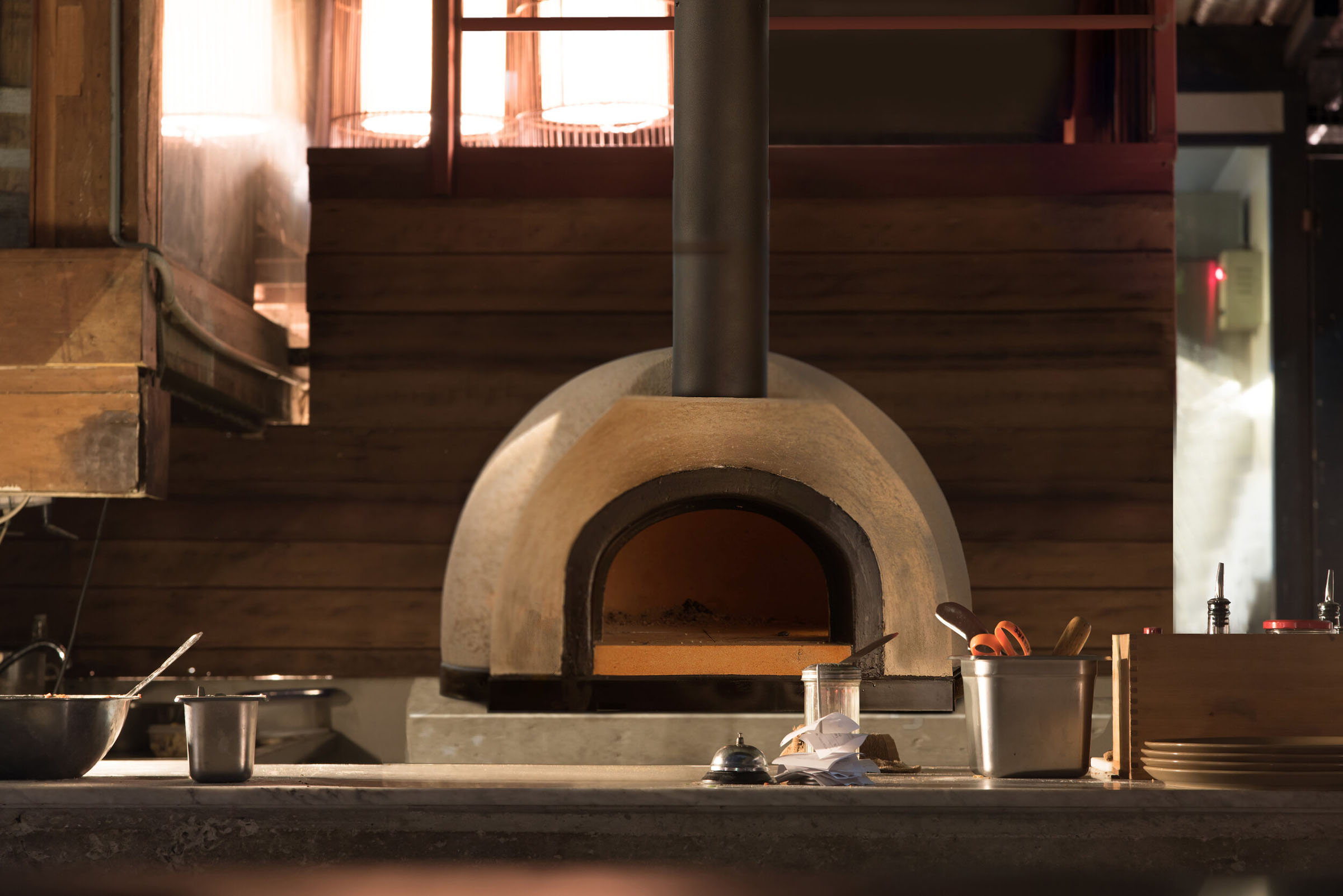 Kitchen pizza oven, photo composite by 35milimetre