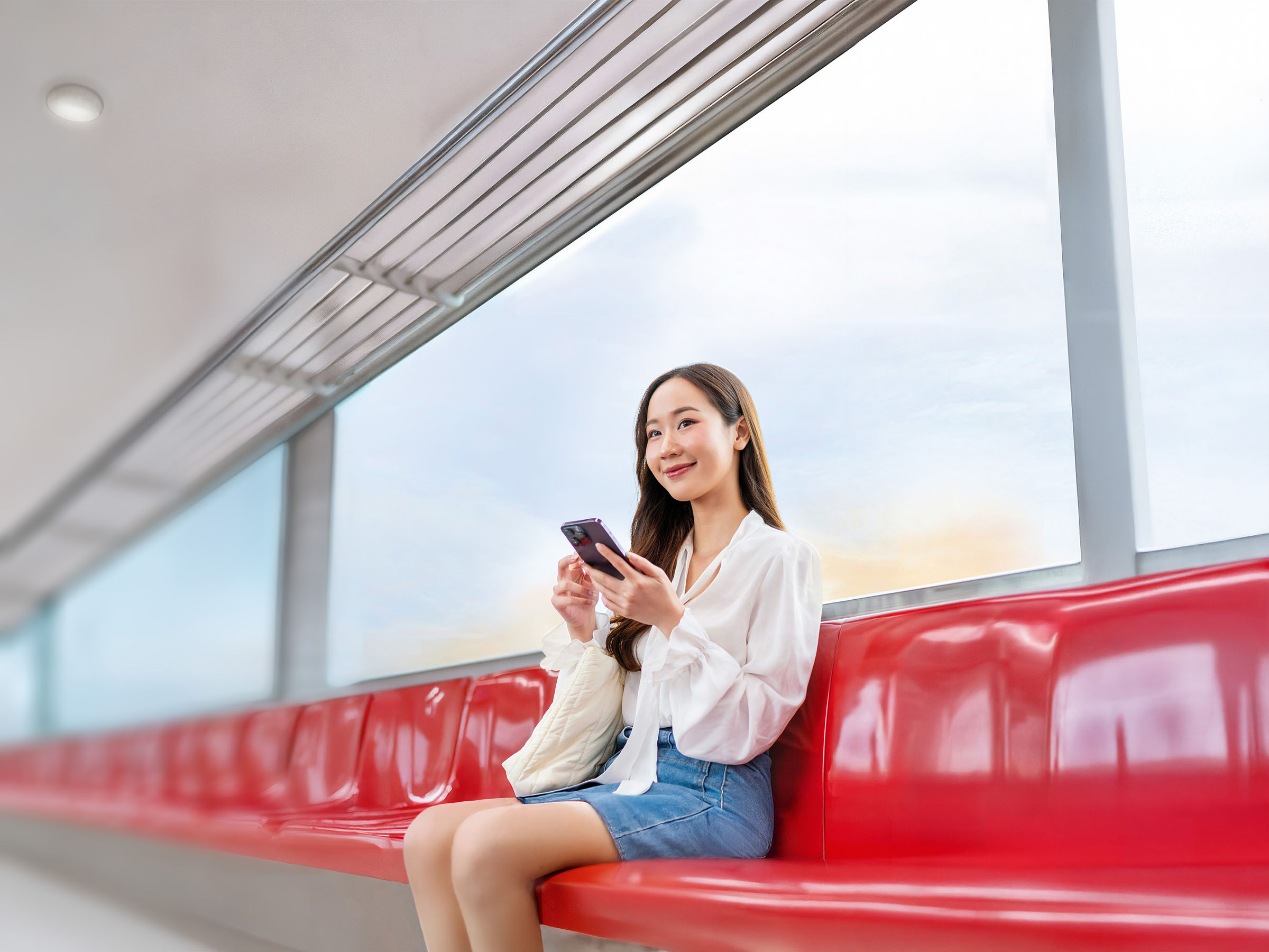OCBC wallets phone train, photo composite by 35milimetre