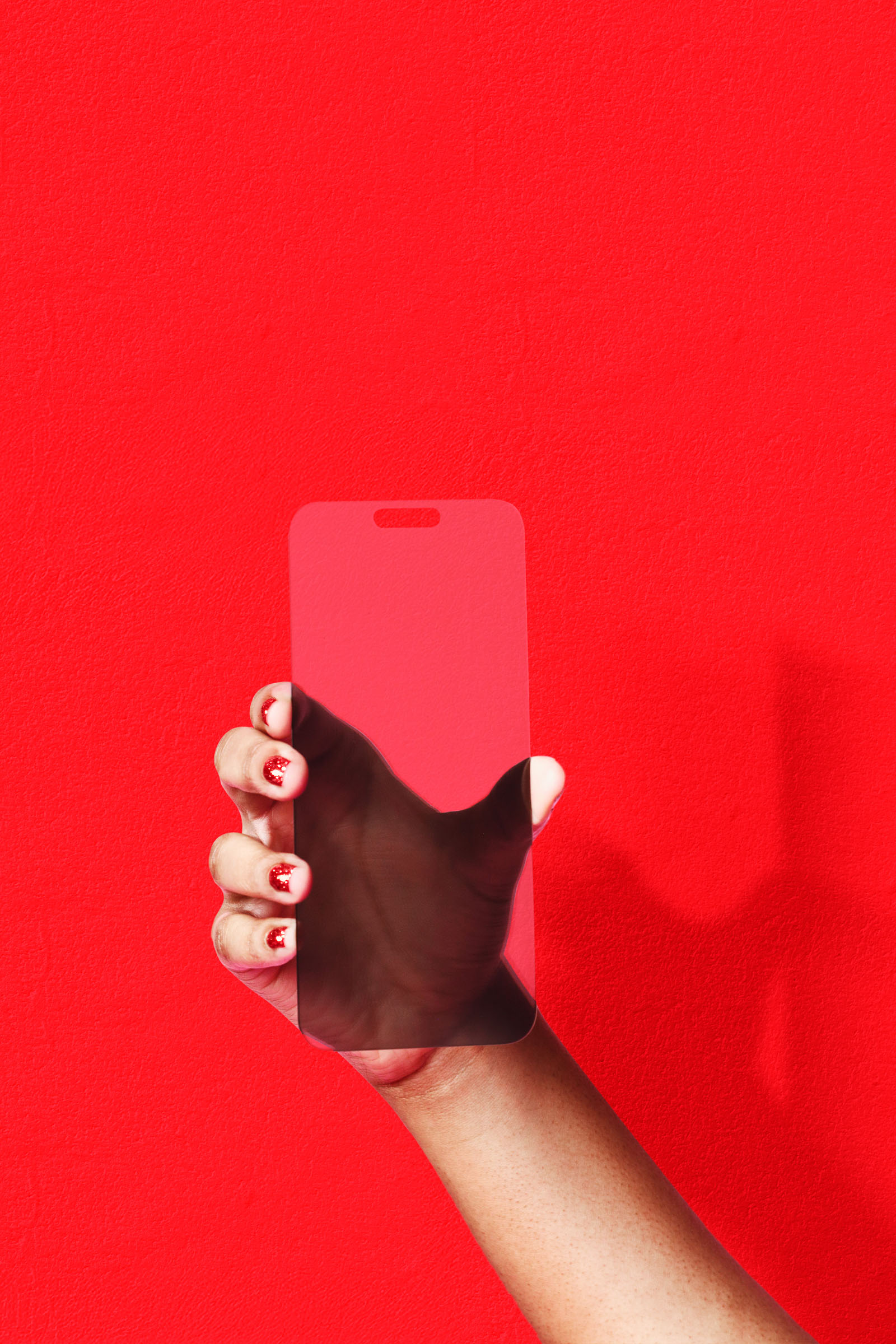 Phone hands on closeup, photo composite by 35milimetre