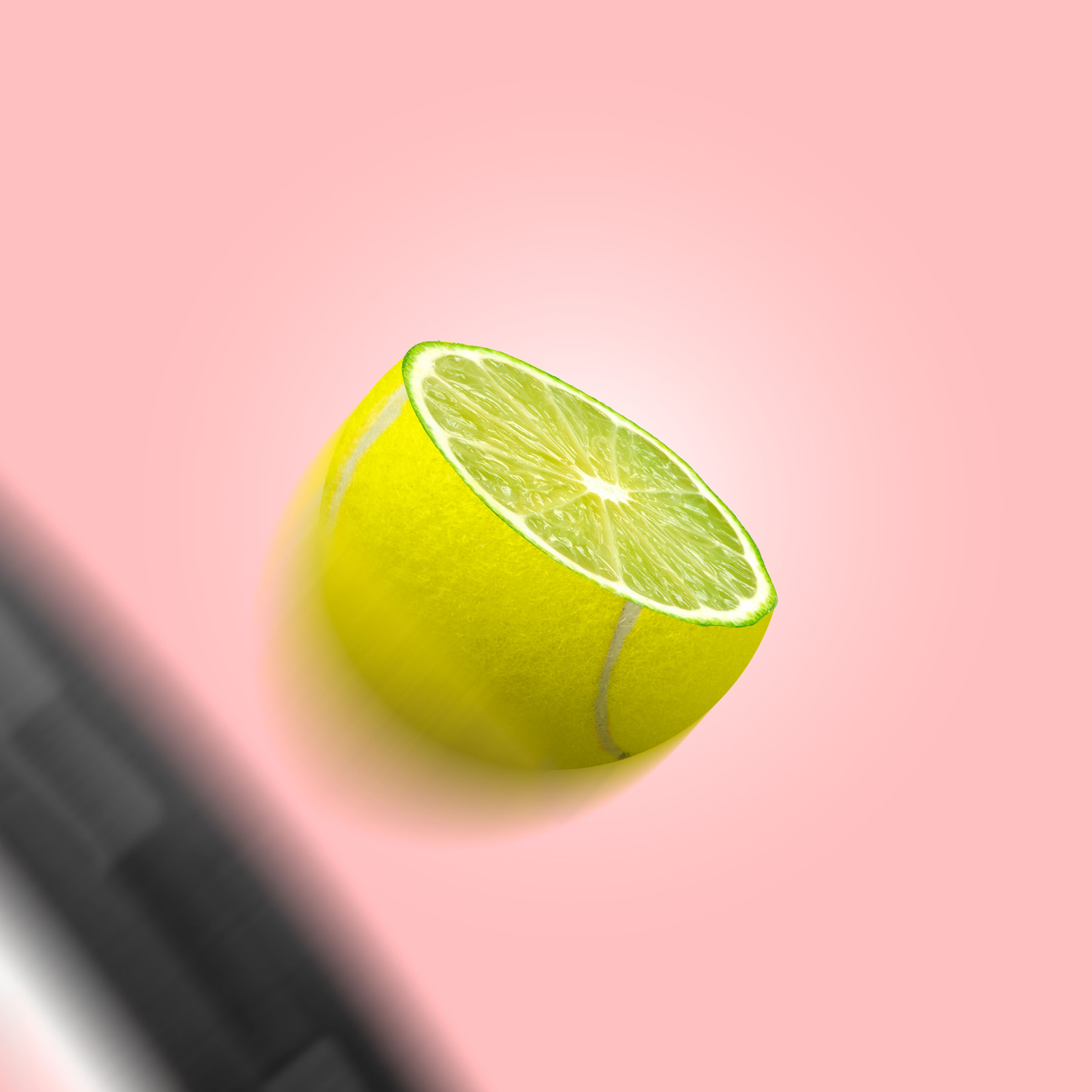 Tennis ball lime hybrid, photo composite by 35milimetre