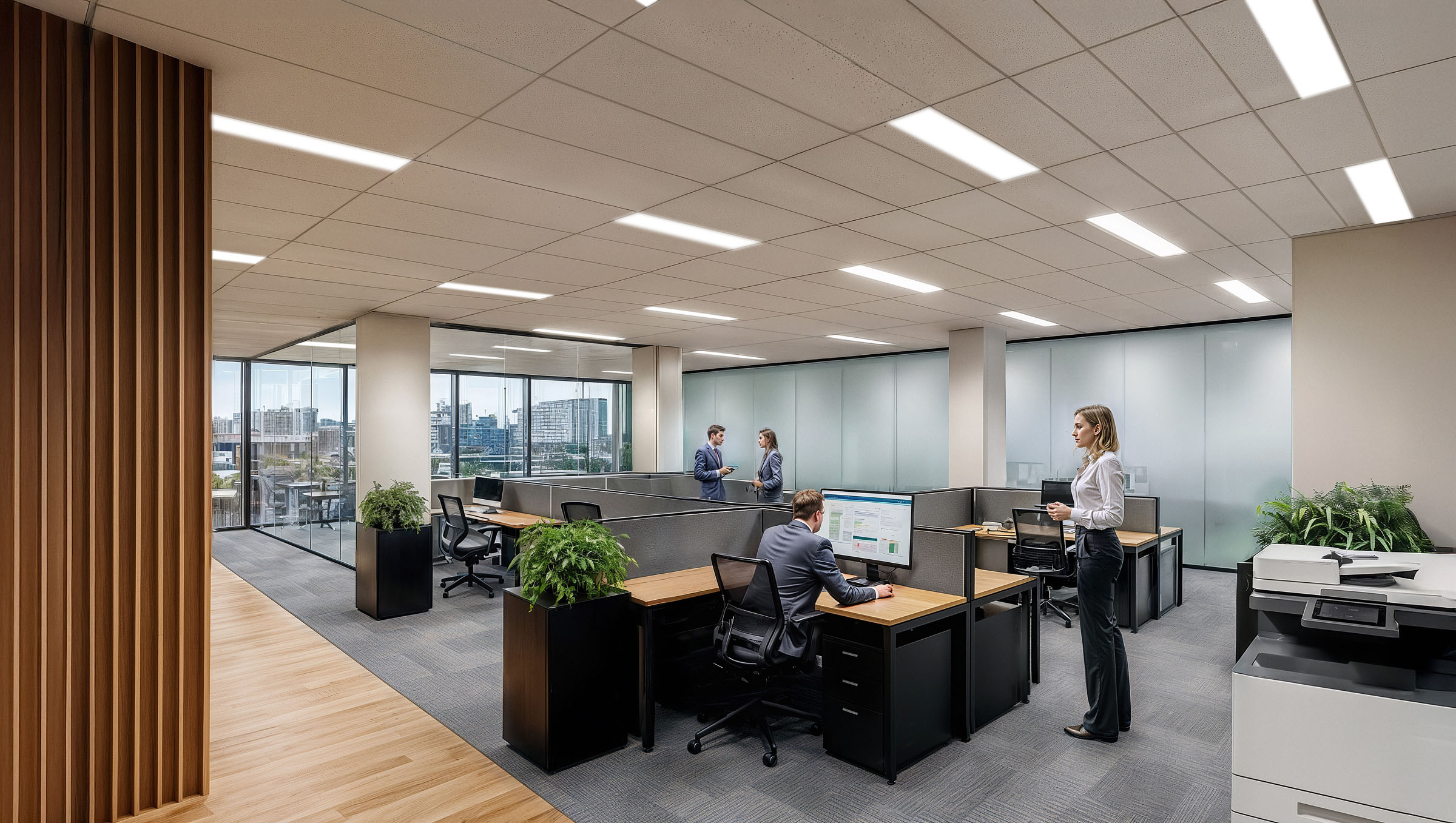 Vertex office interior, photo composite by 35milimetre