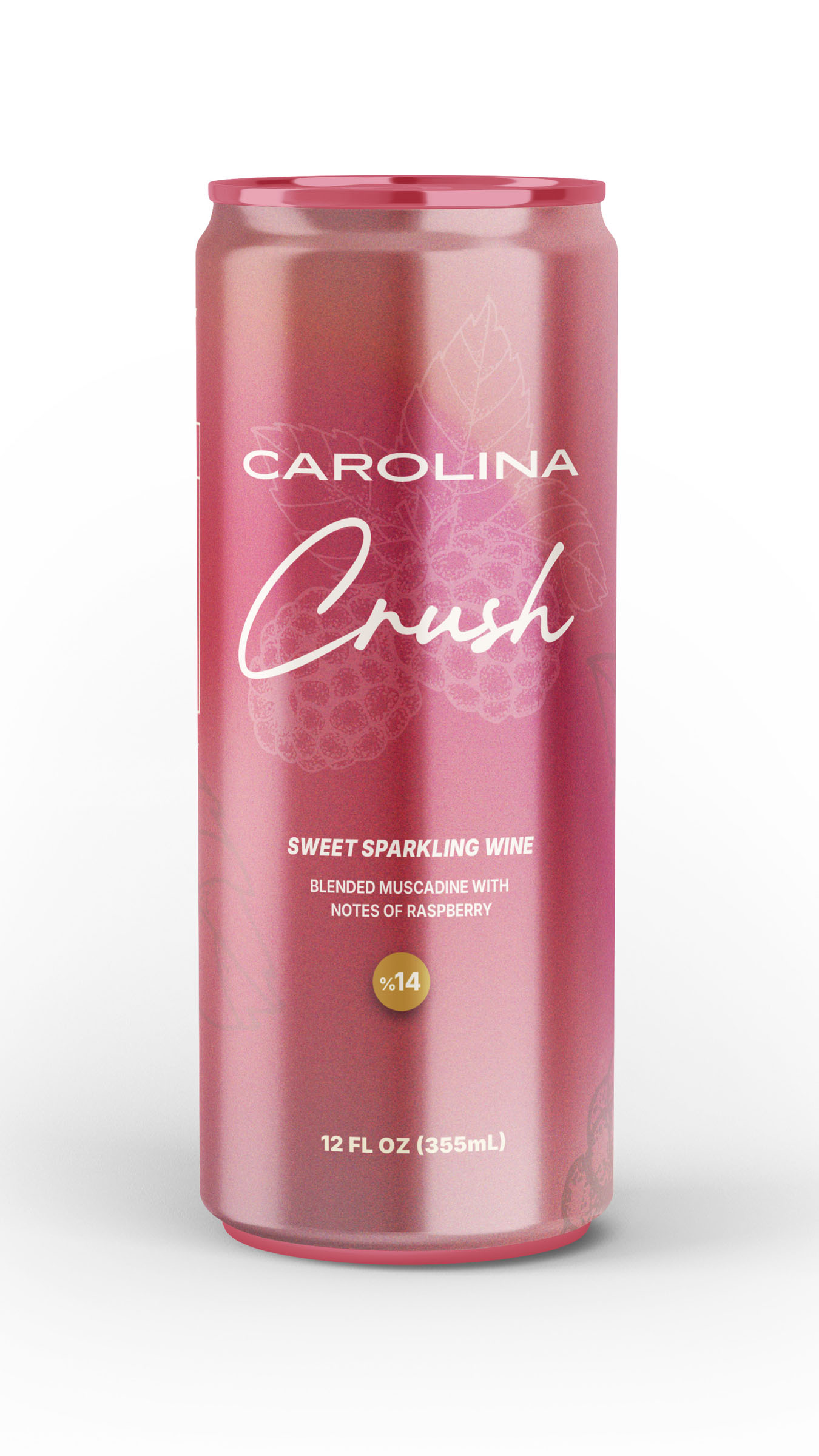 Carolina crush sparkling wine can, packaging design by 35milimetre