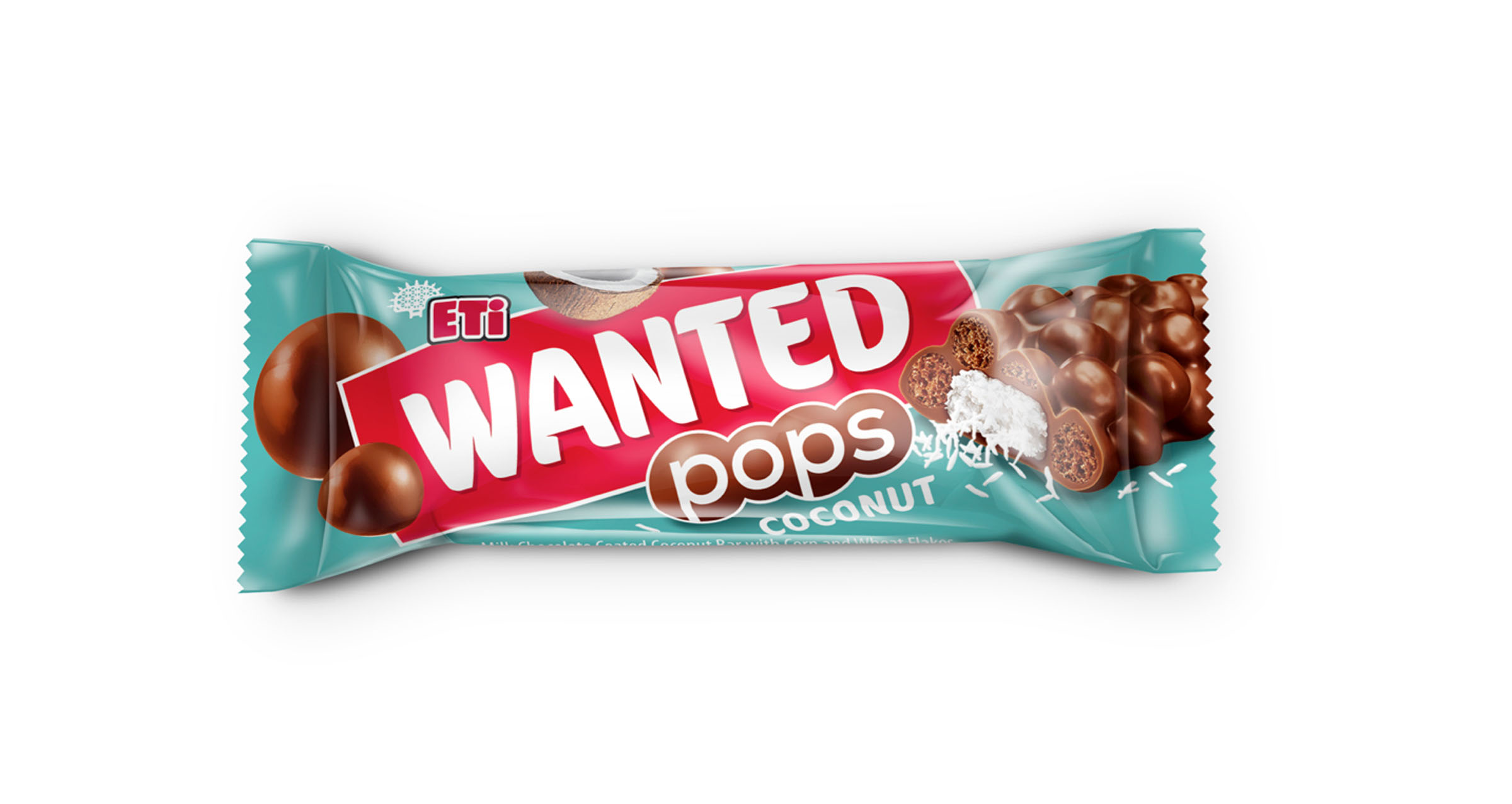 Eti wanted pops coconut wrapper, packaging design by 35milimetre