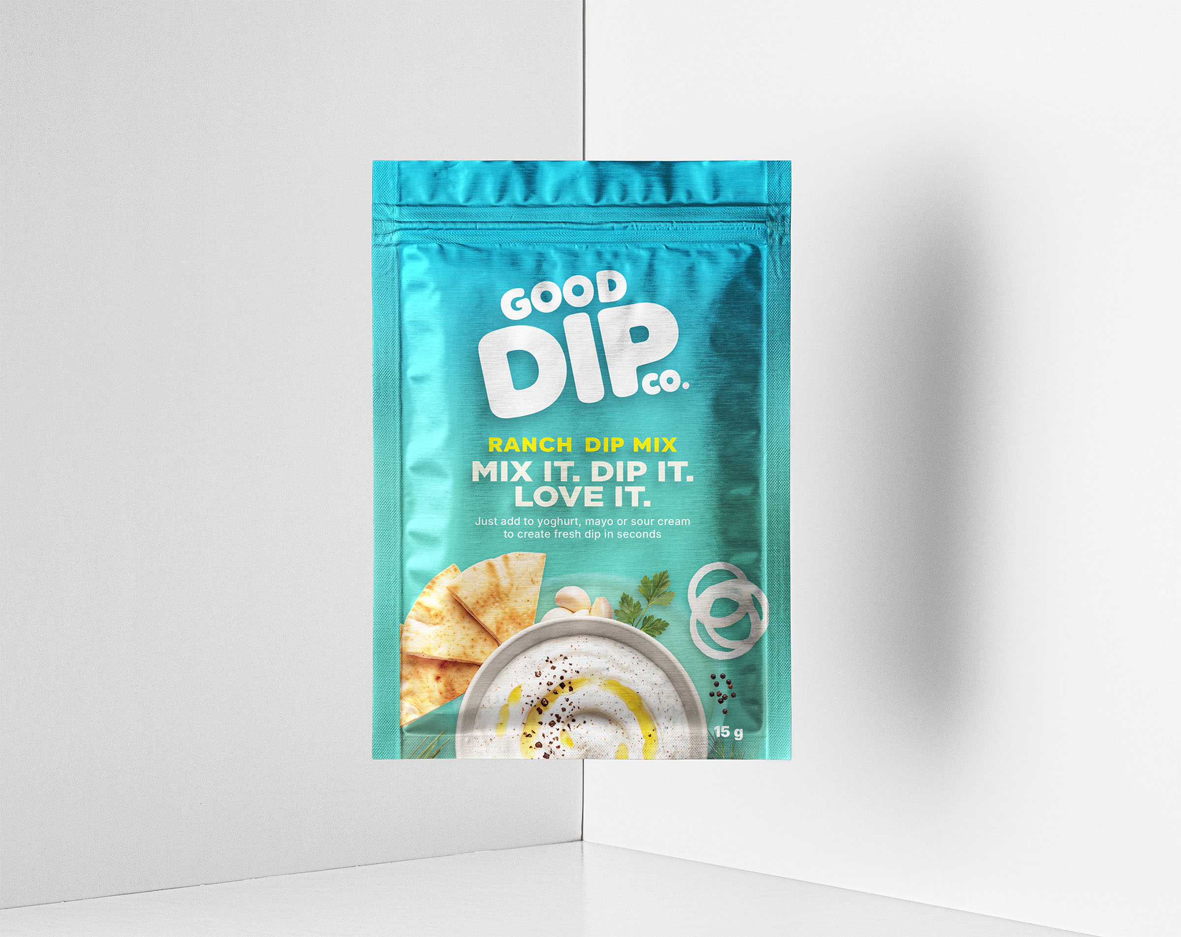 Good dip ranch pouch front, packaging design by 35milimetre