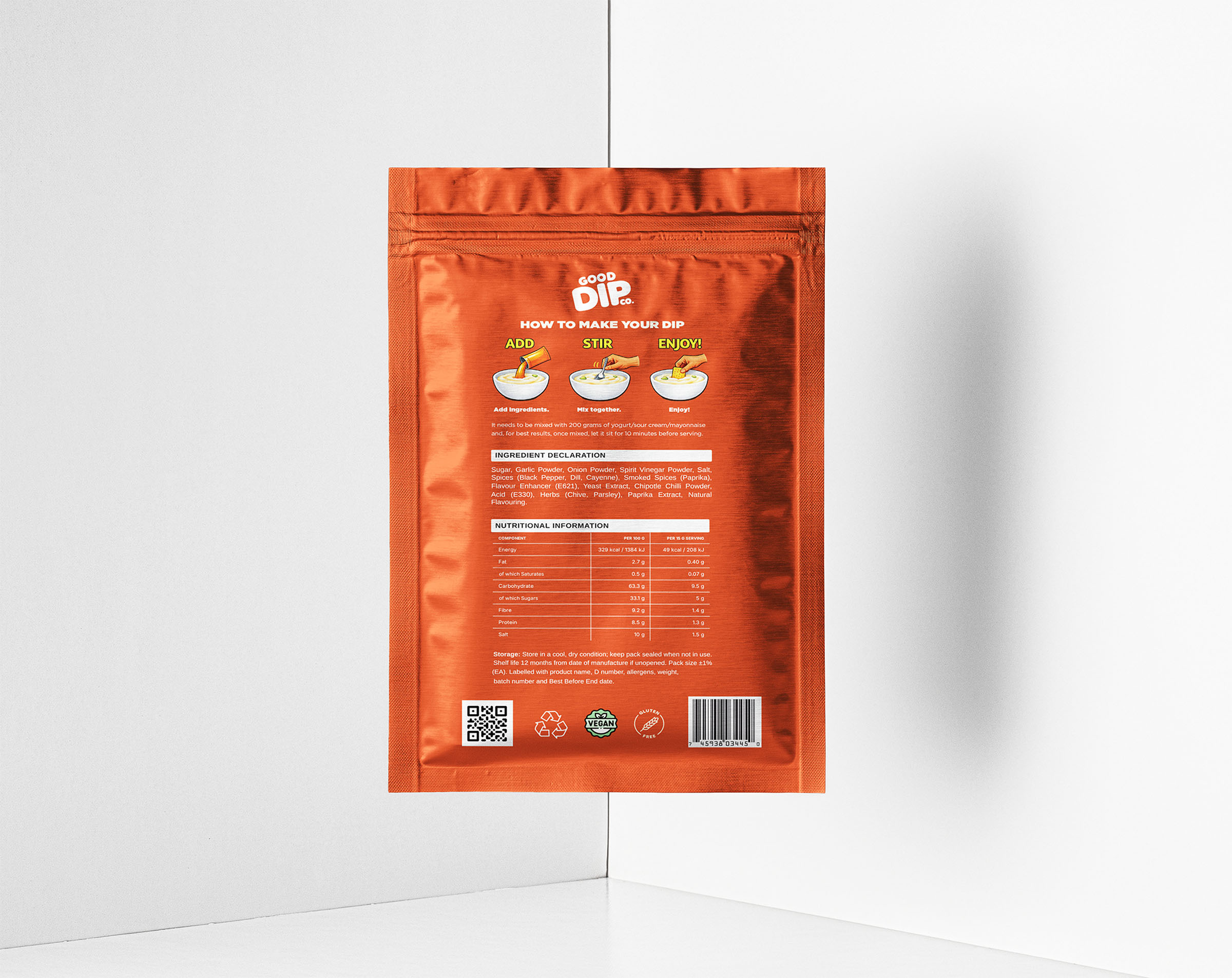 Good dip chipotle pouch back, packaging design by 35milimetre