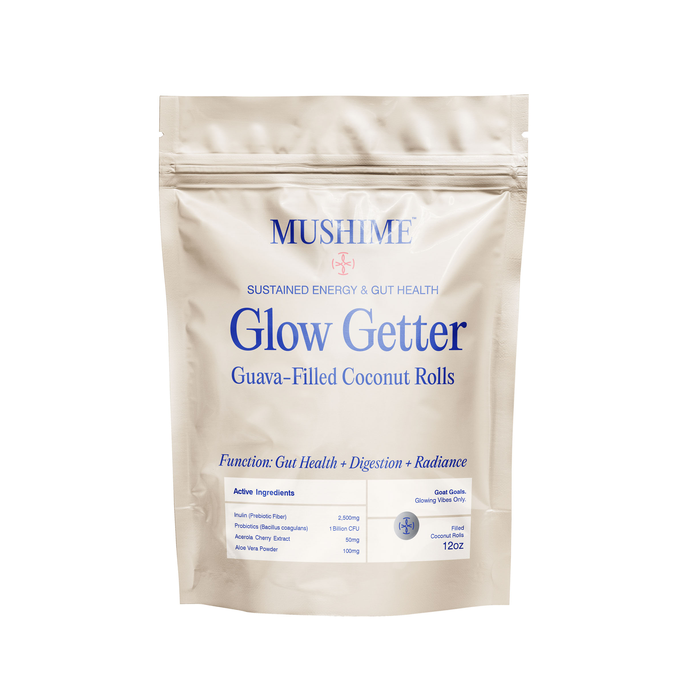 Mushime glow getter pouch, packaging design by 35milimetre