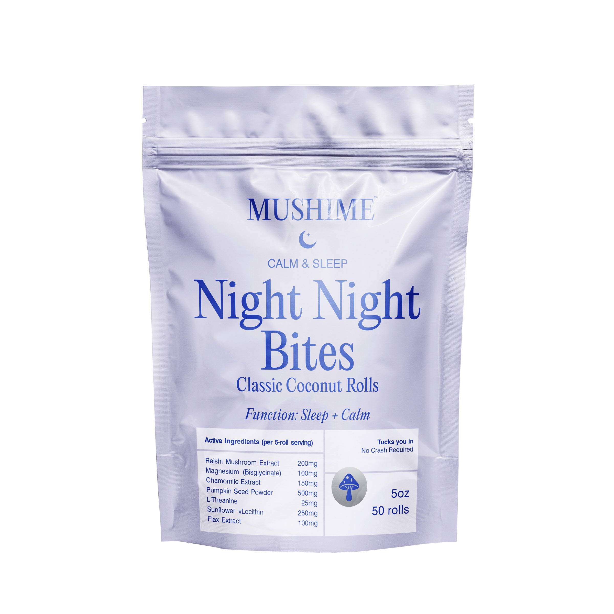 Mushime night night bites pouch, packaging design by 35milimetre