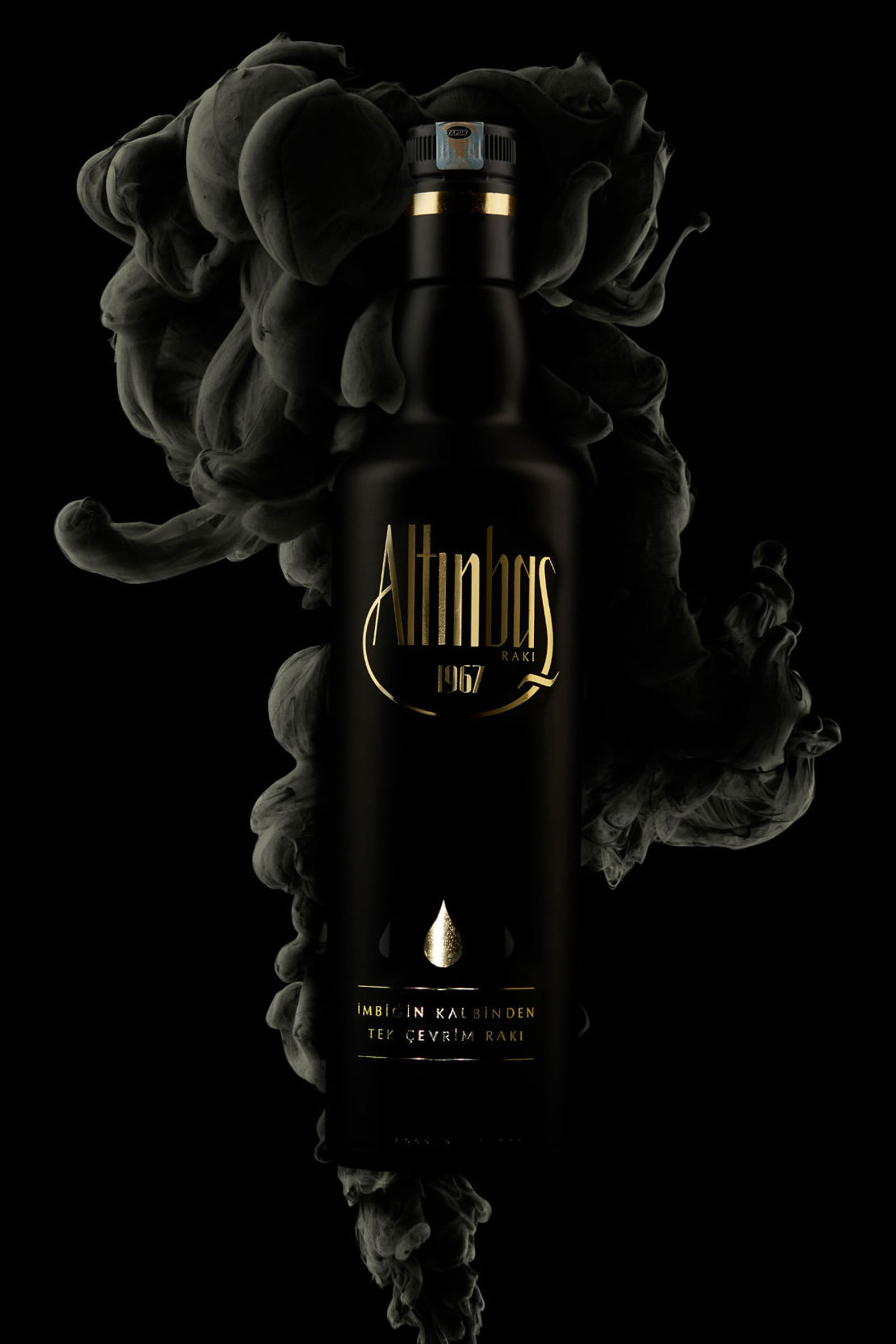 Altinbas raki black smoke, spirits visual by 35milimetre