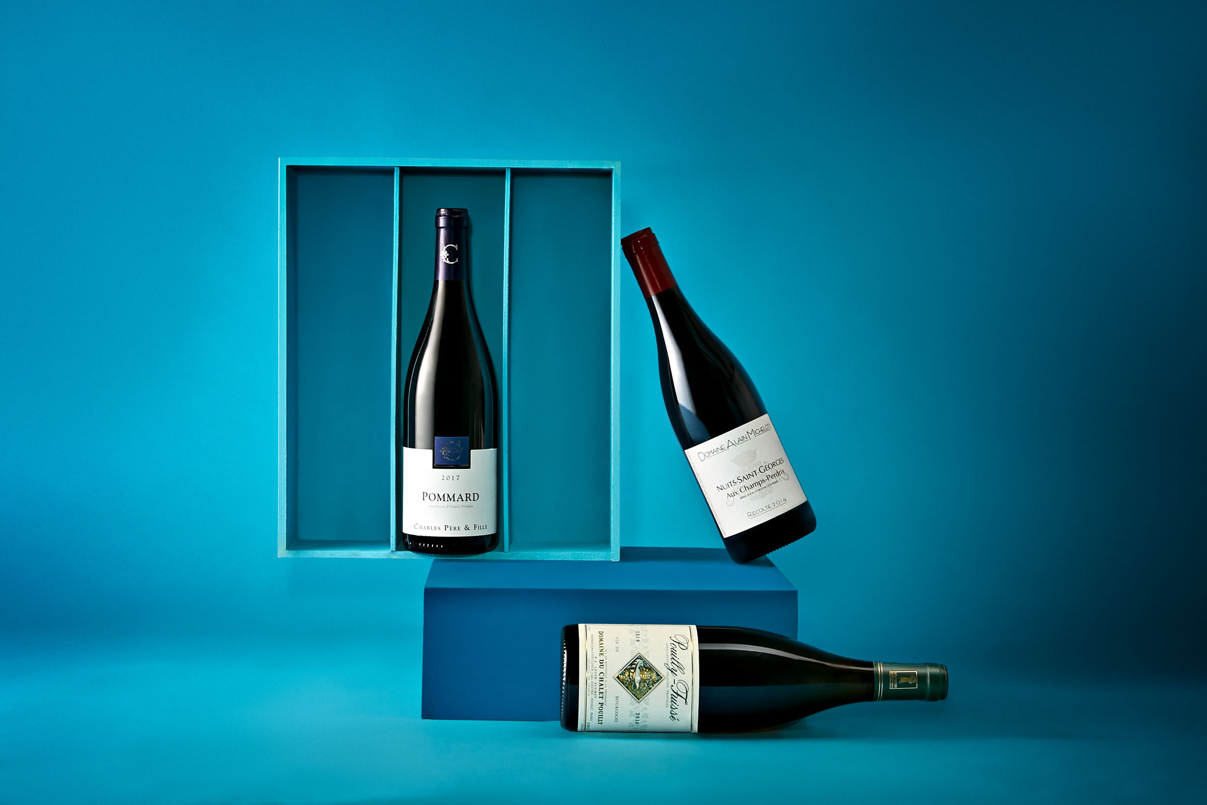 Wine color series blue, spirits visual by 35milimetre