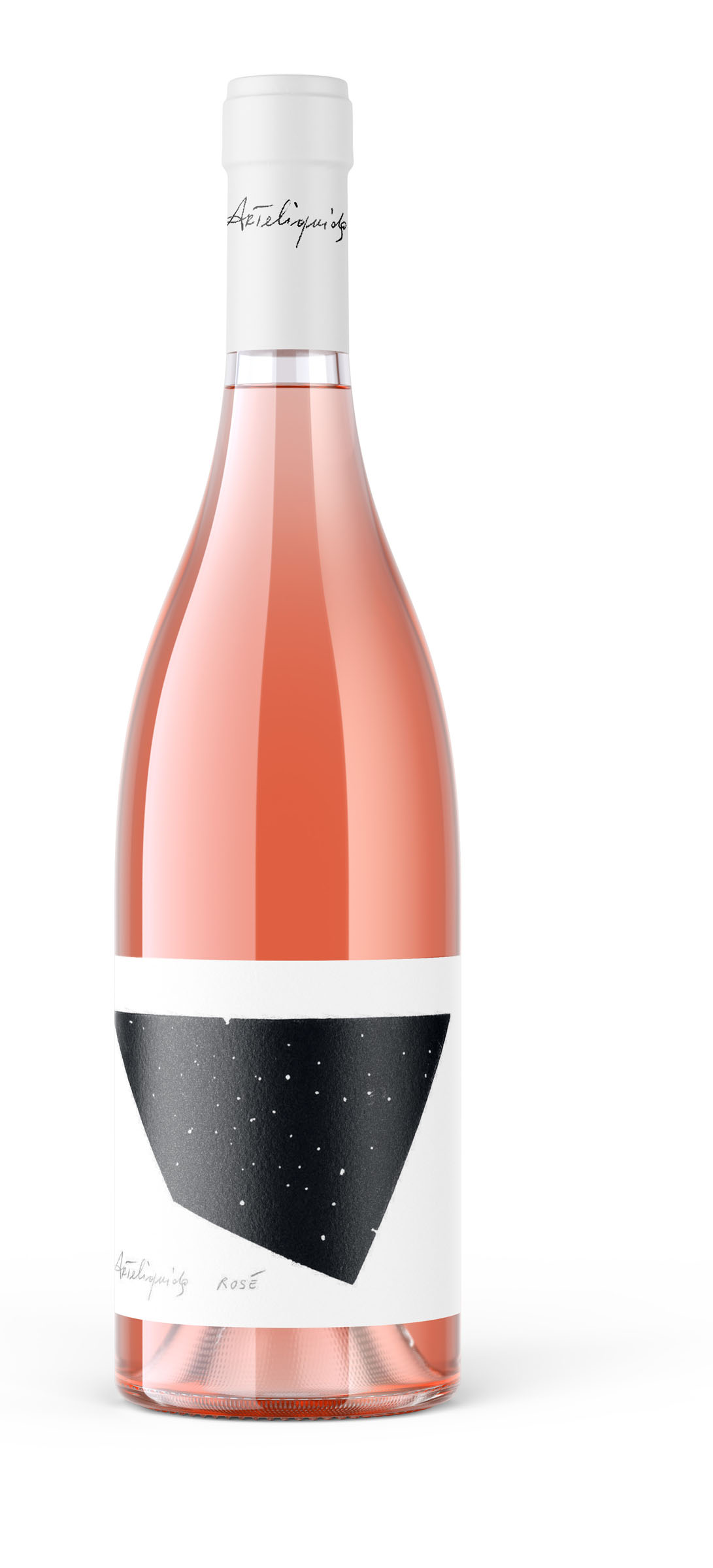 Wine rose bottle packshot, spirits visual by 35milimetre