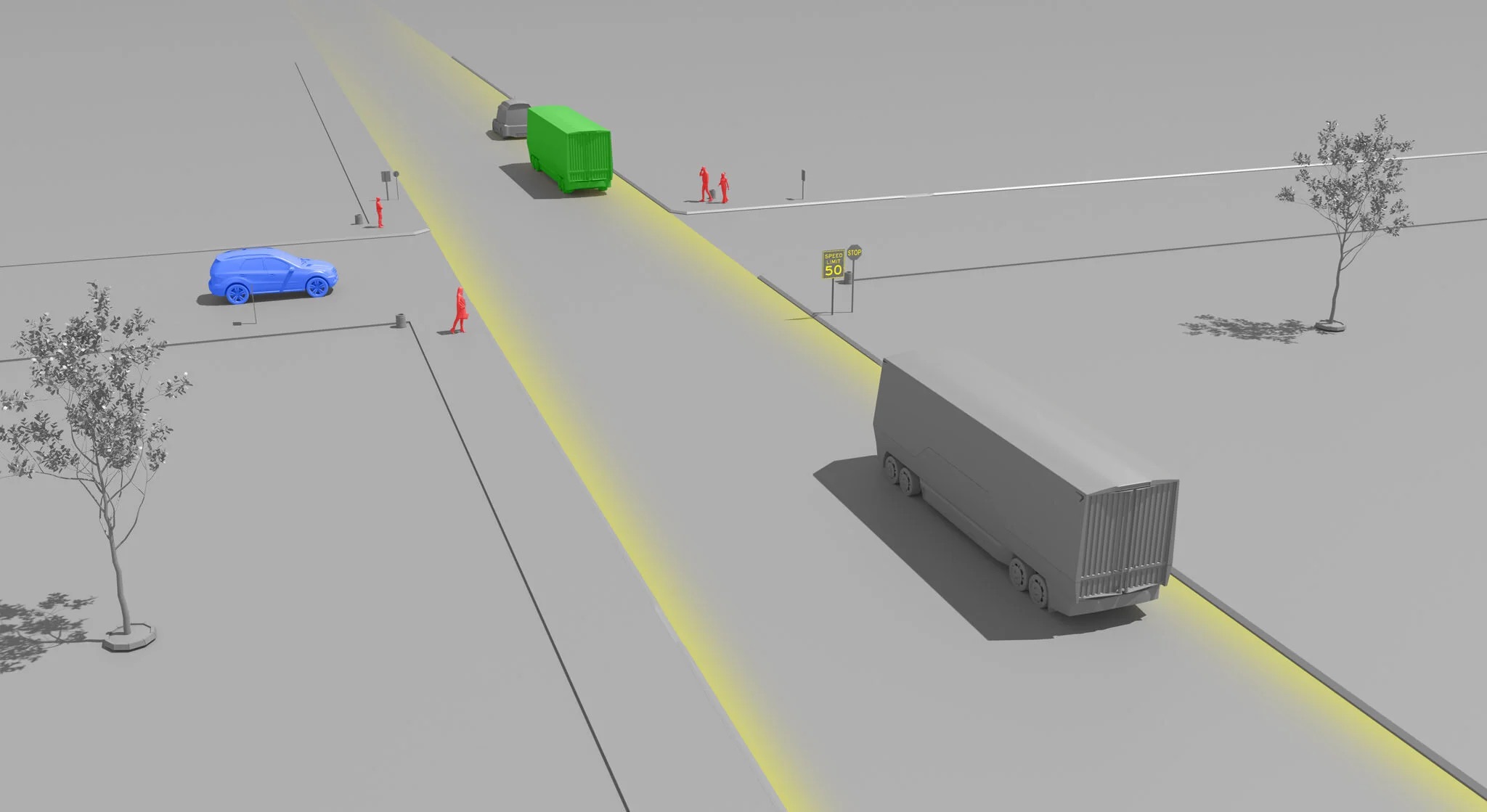 Clay render scene setup.