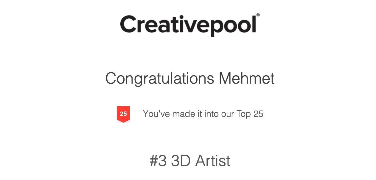 We're Now On Top 3 on Creativepool List