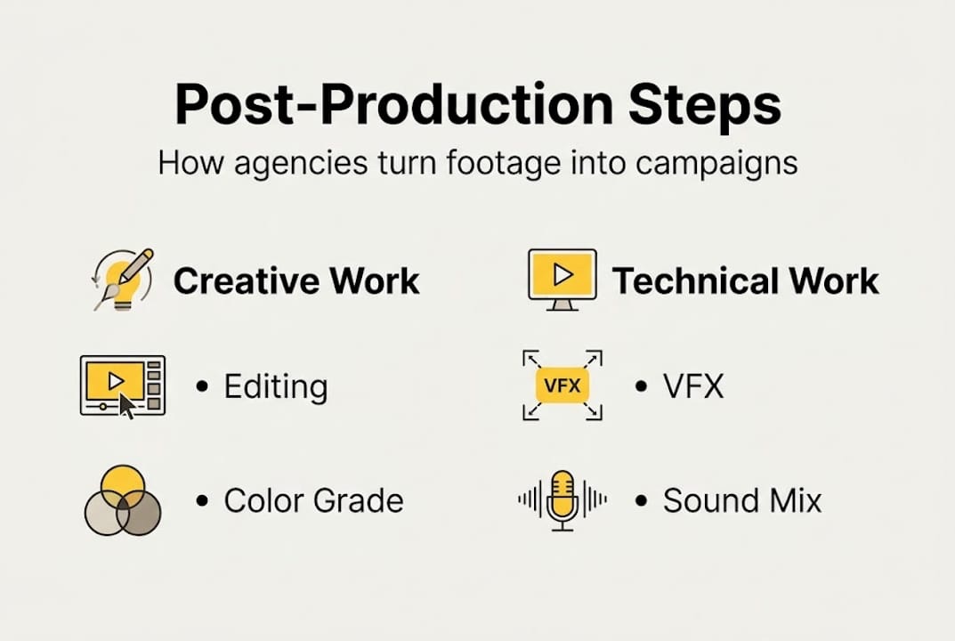 Infographic of key post-production steps