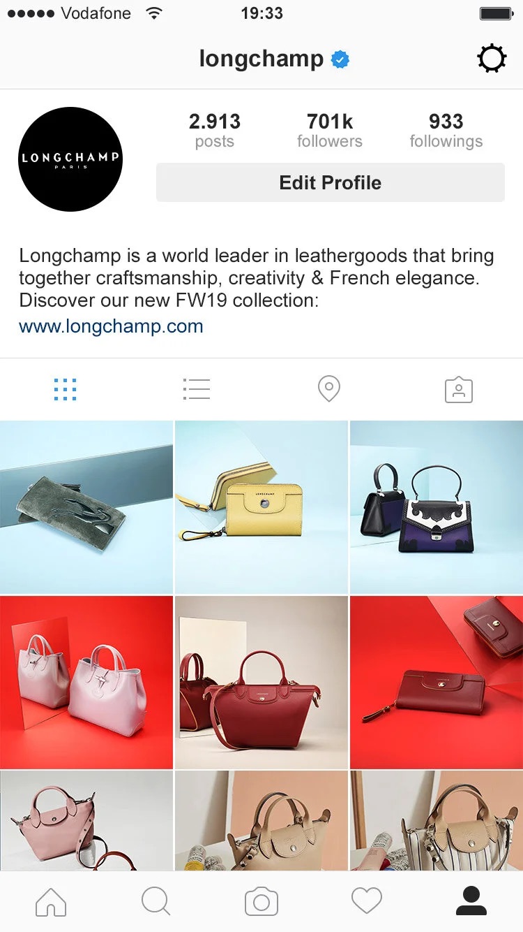 Longchamp Social Media Campaign