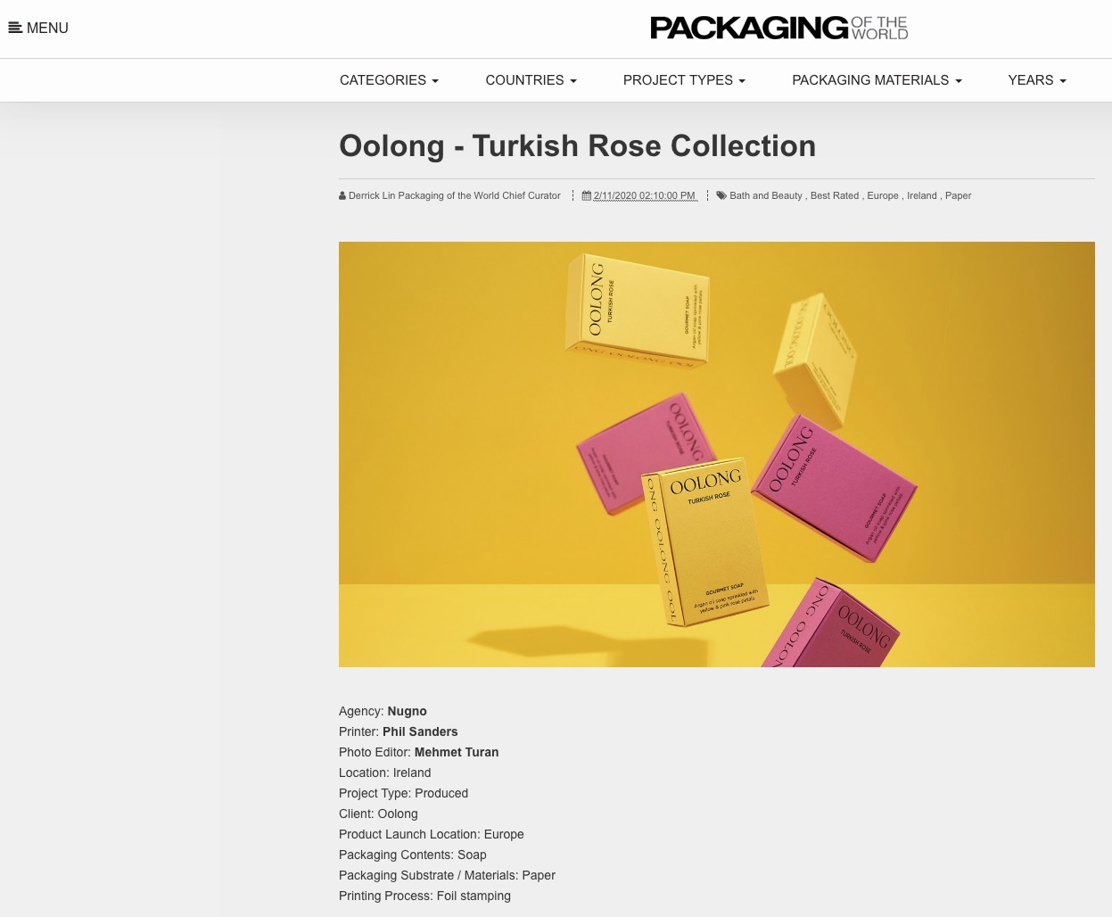 Featured at "Packaging of the World"