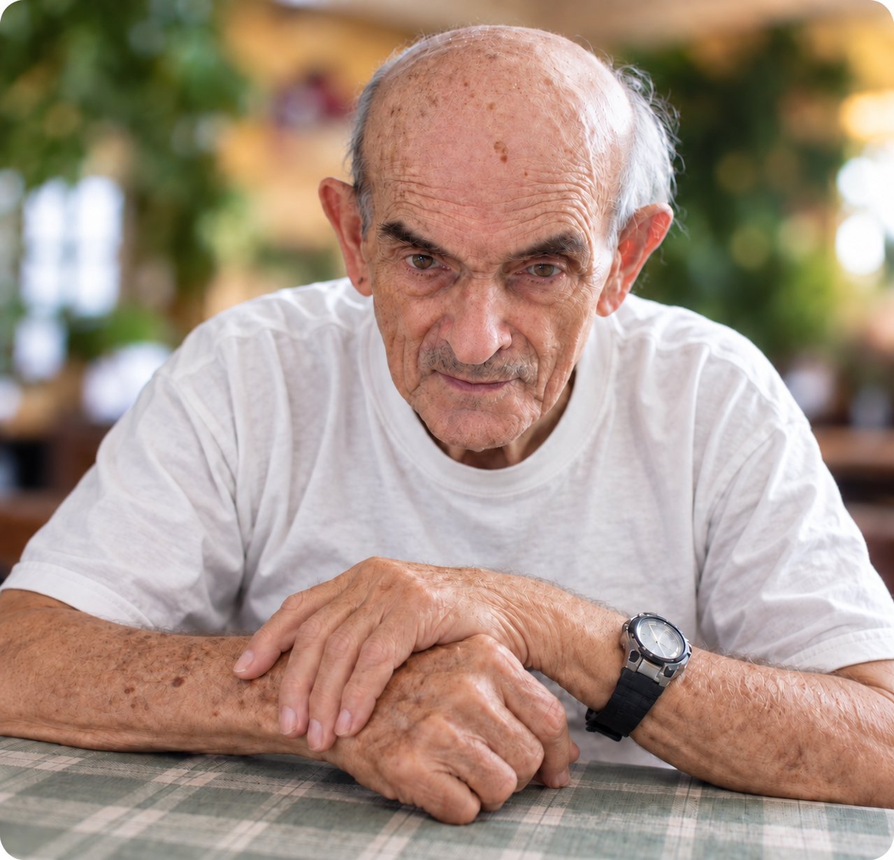 Portrait of the founder’s grandfather, whose care-transition experience helped inspire Guidedly.