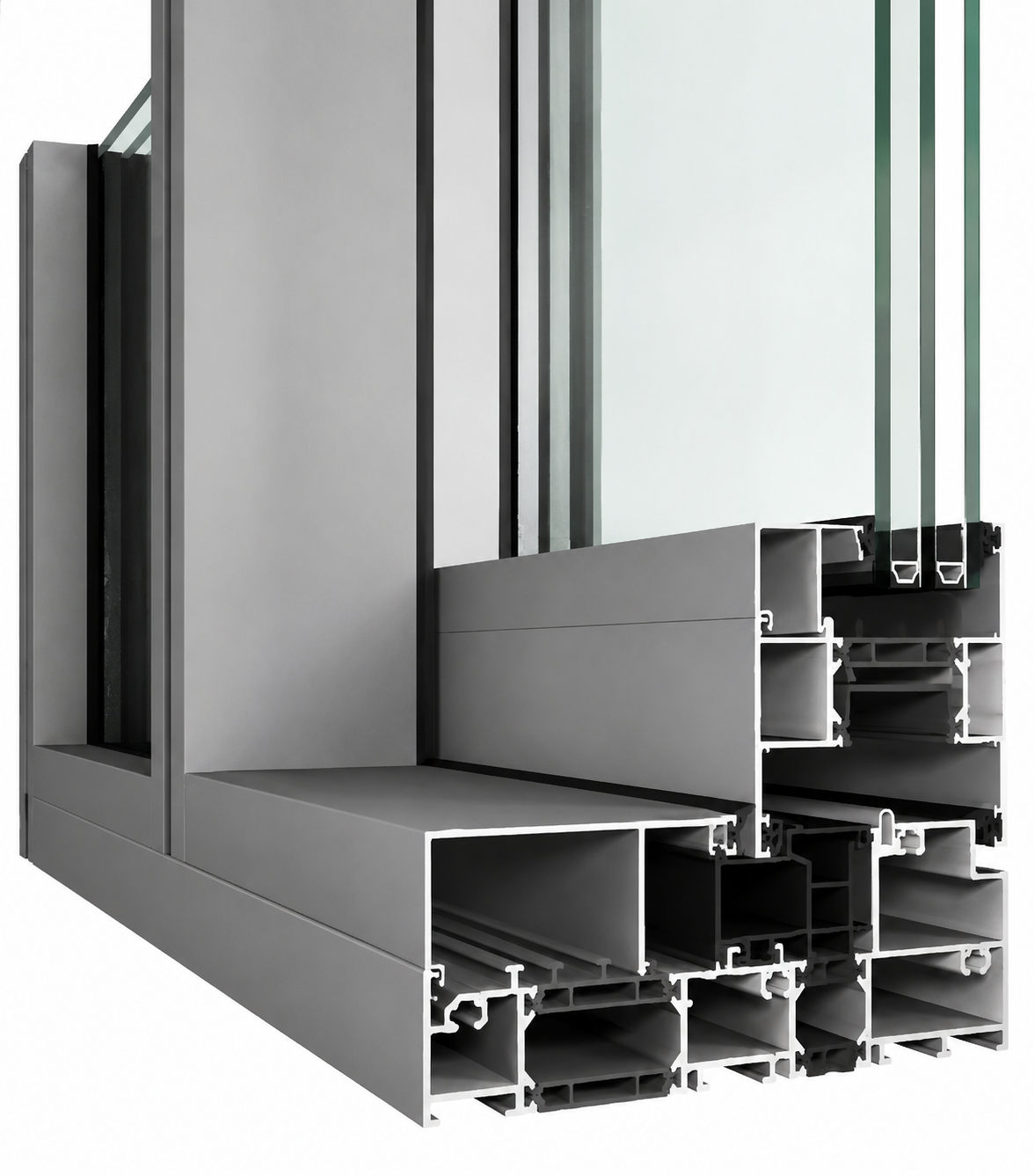 Reynaers MasterPatio aluminum sliding door system section detail