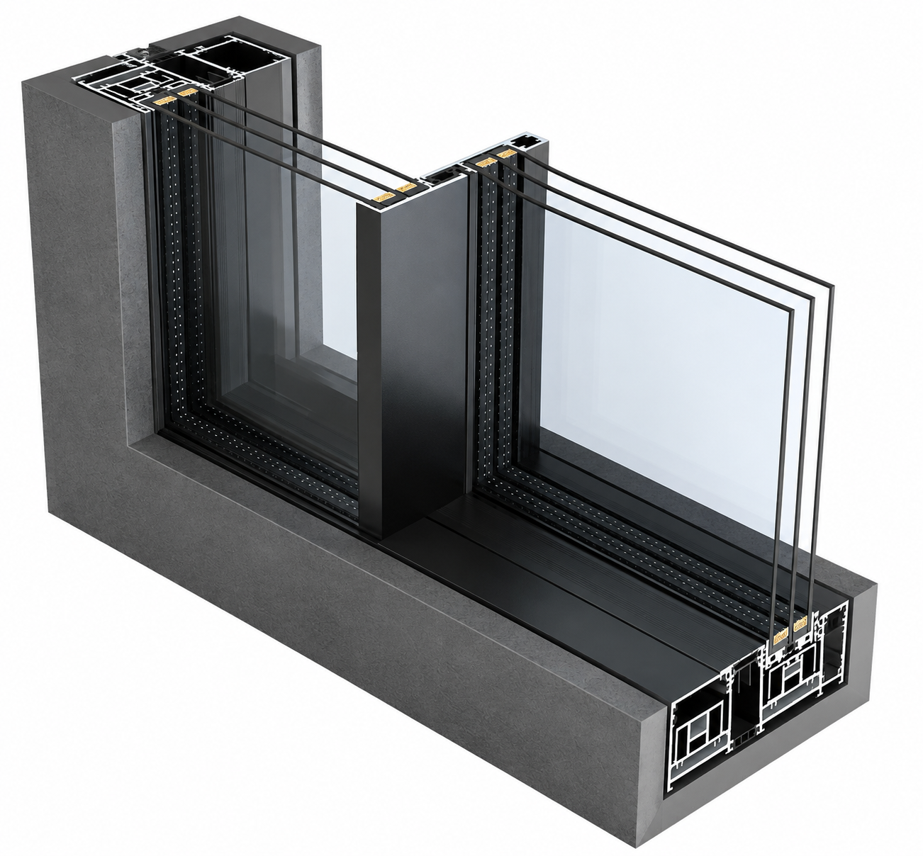 Westline WSD175 minimal sliding door profile detail