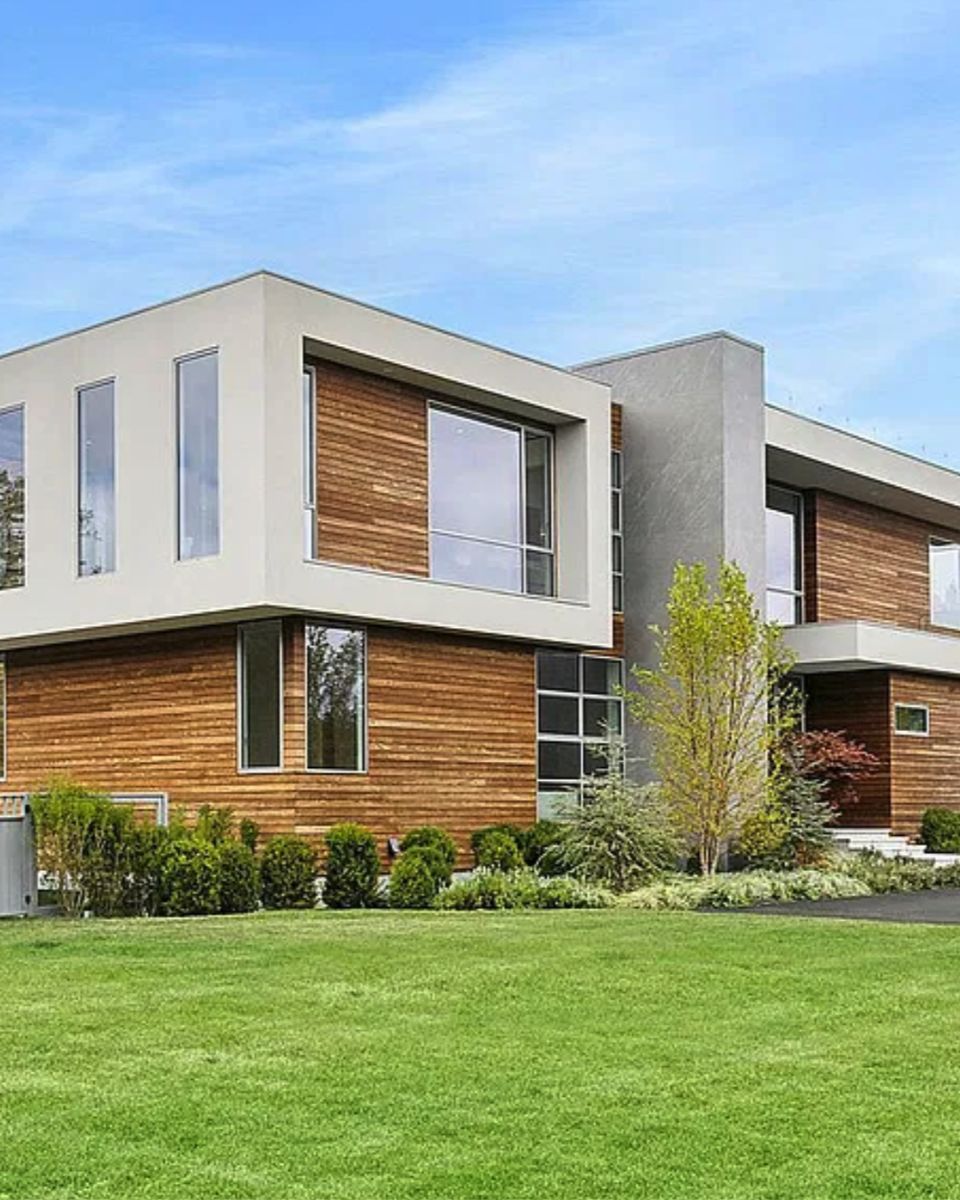 Modern home with large minimal-frame windows