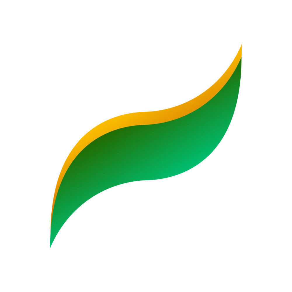 Ibérica app icon: amber and green leaf in a rounded outline